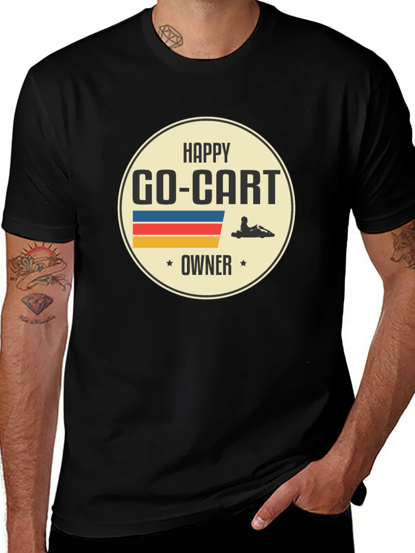 Variant 9 of Happy Go-Kart Owner T-Shirt - Black