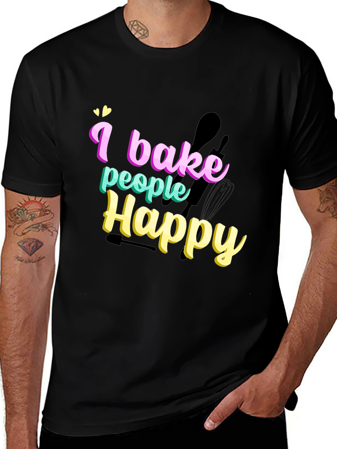 Variant 23 of I Bake People Happy T-Shirt - Funny Baking Tee