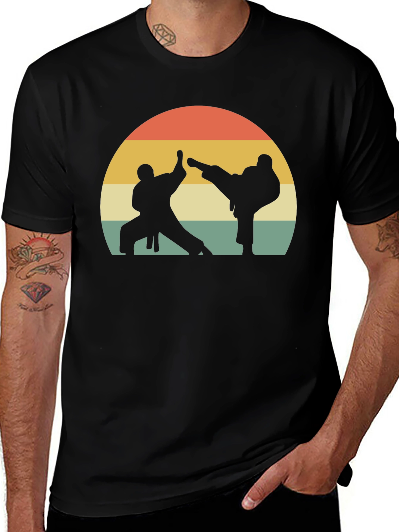 Variant 3 of Karate Silhouette Graphic Tee