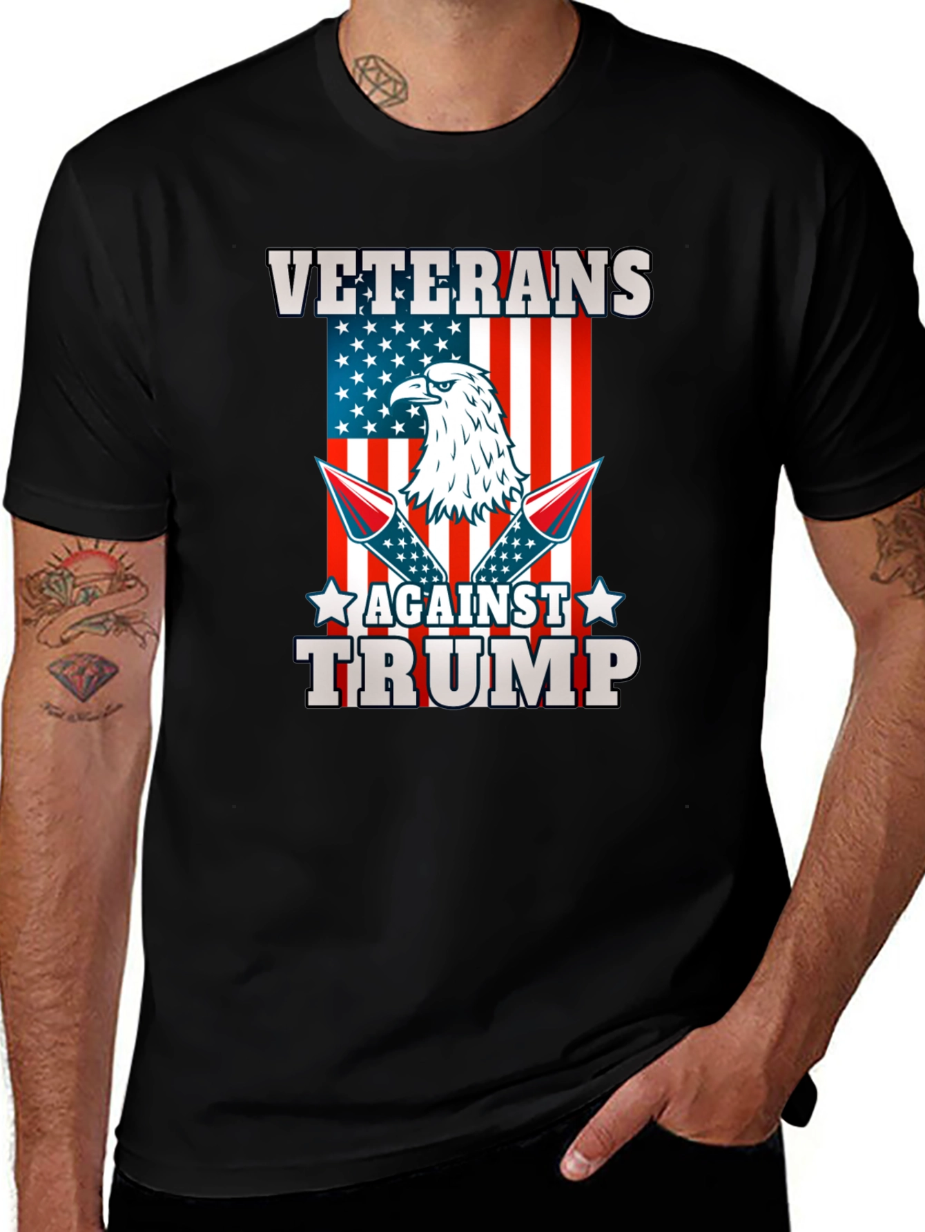 Variant 21 of Veterans Against Trump Graphic Tee