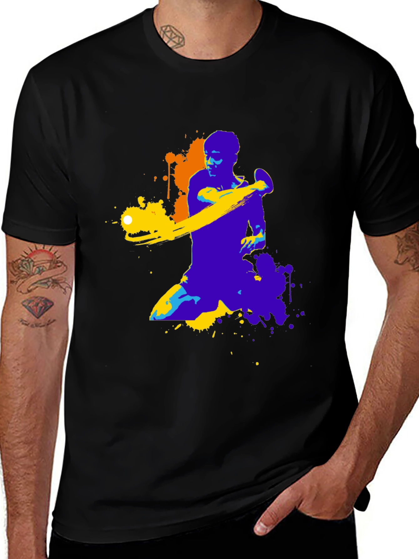 Variant 3 of Artistic Table Tennis Player T-Shirt