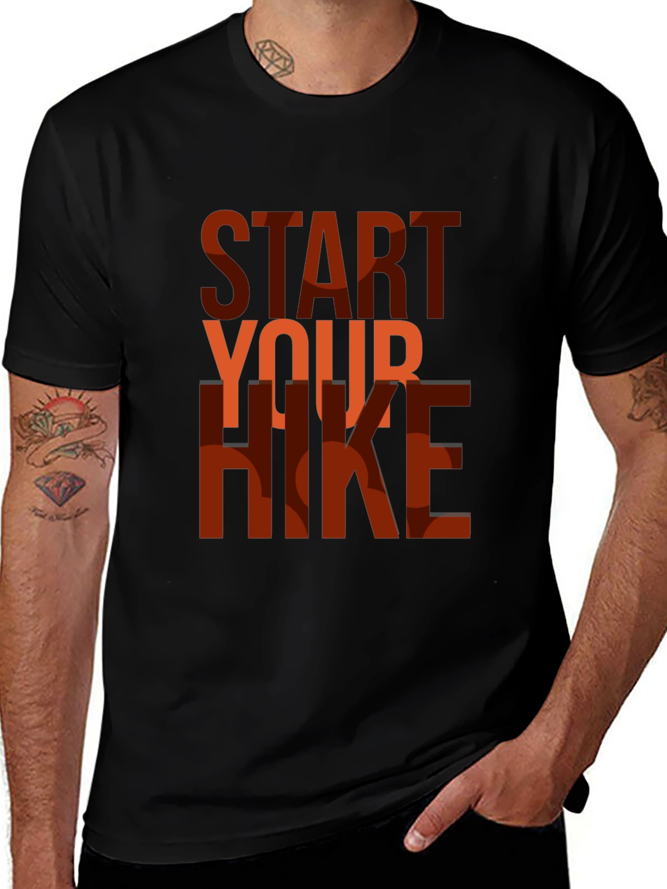 Black Start Your Hike Graphic T-Shirt - Black main image