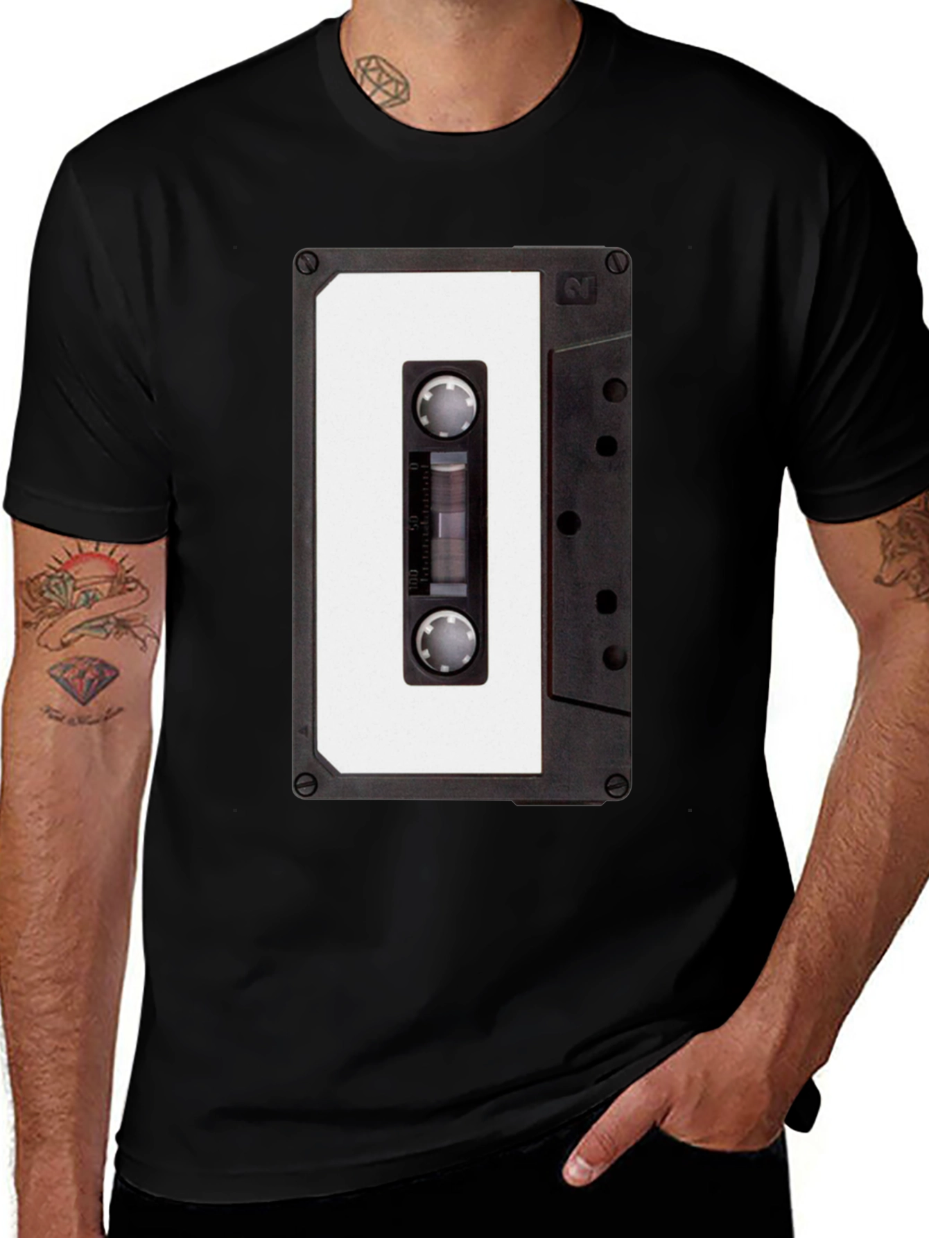 Variant 3 of Retro Cassette Tape Graphic T-Shirt