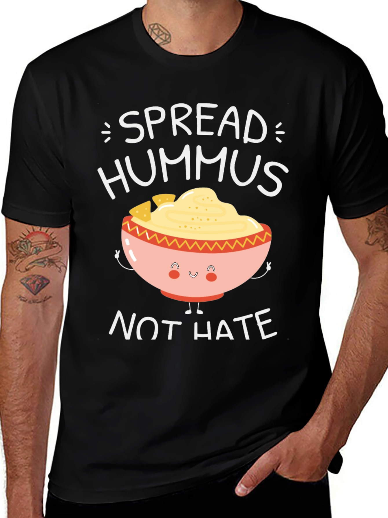 Variant 21 of Hummus Spread T-Shirt - Vegan & Positive Vibes