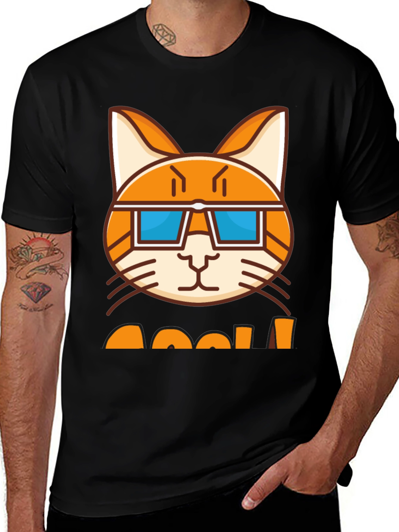 Variant 2 of Cool Cat Graphic T-Shirt