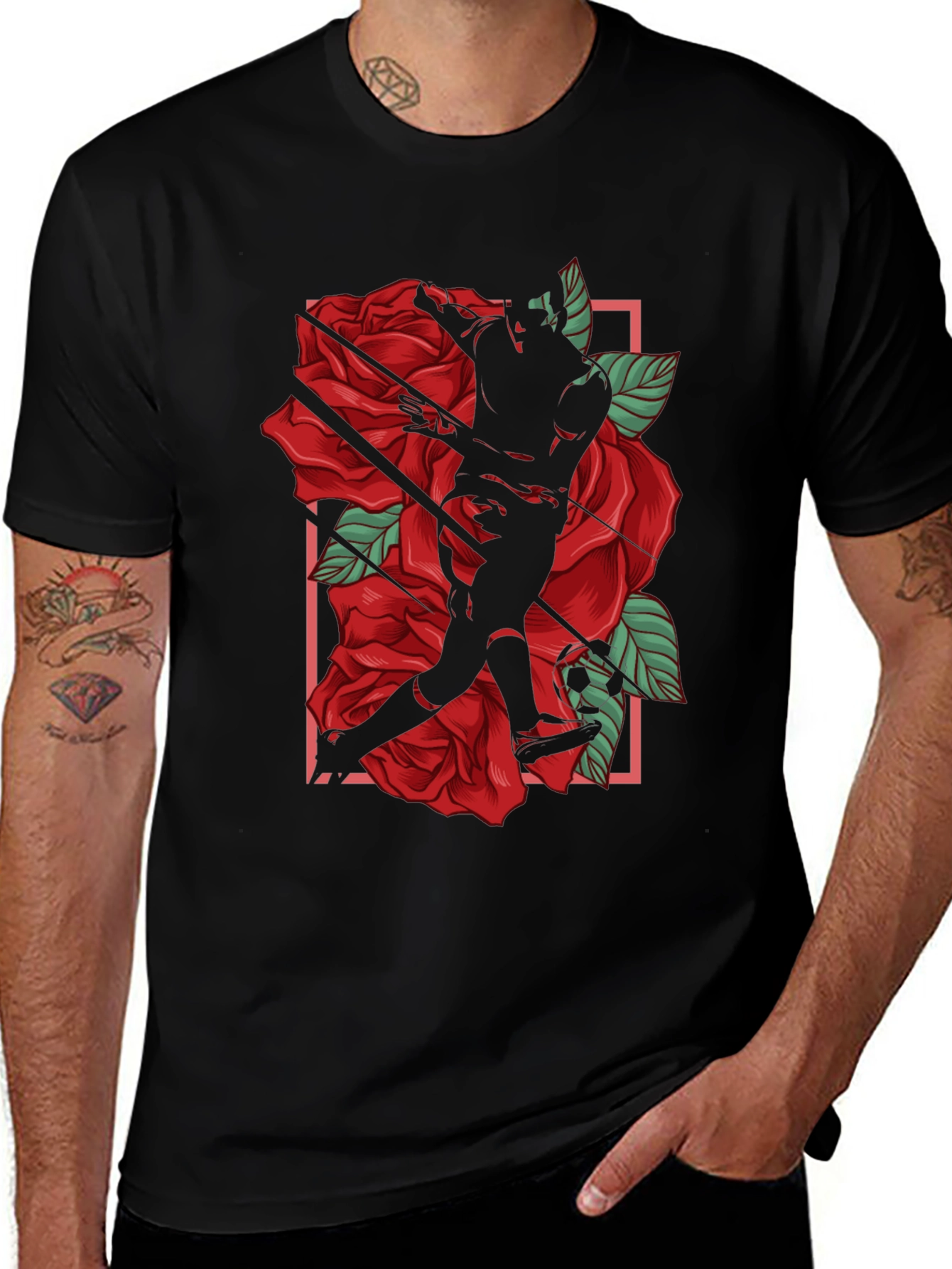 Variant 6 of Rose Baseball Graphic T-Shirt