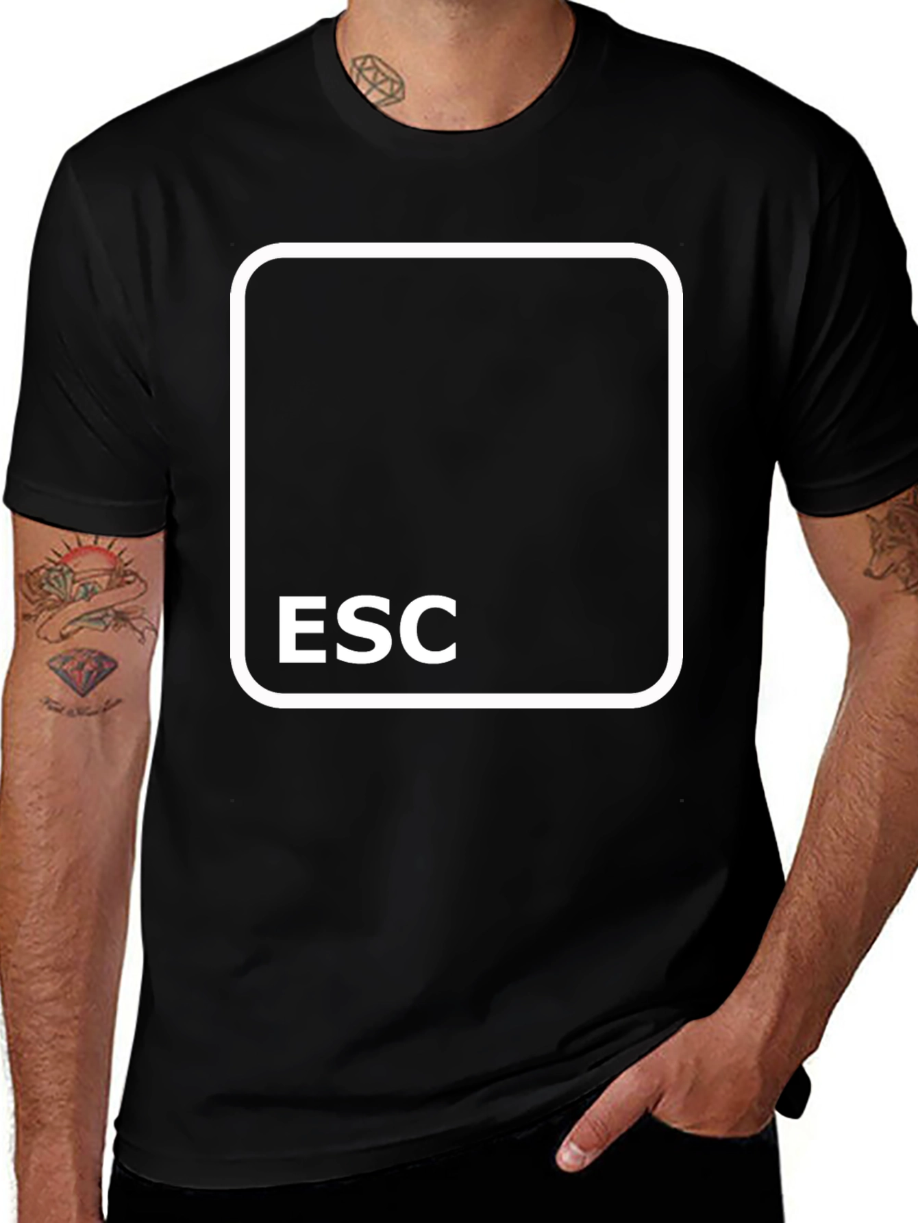 ESC Key Black T-Shirt - Gamer Tee