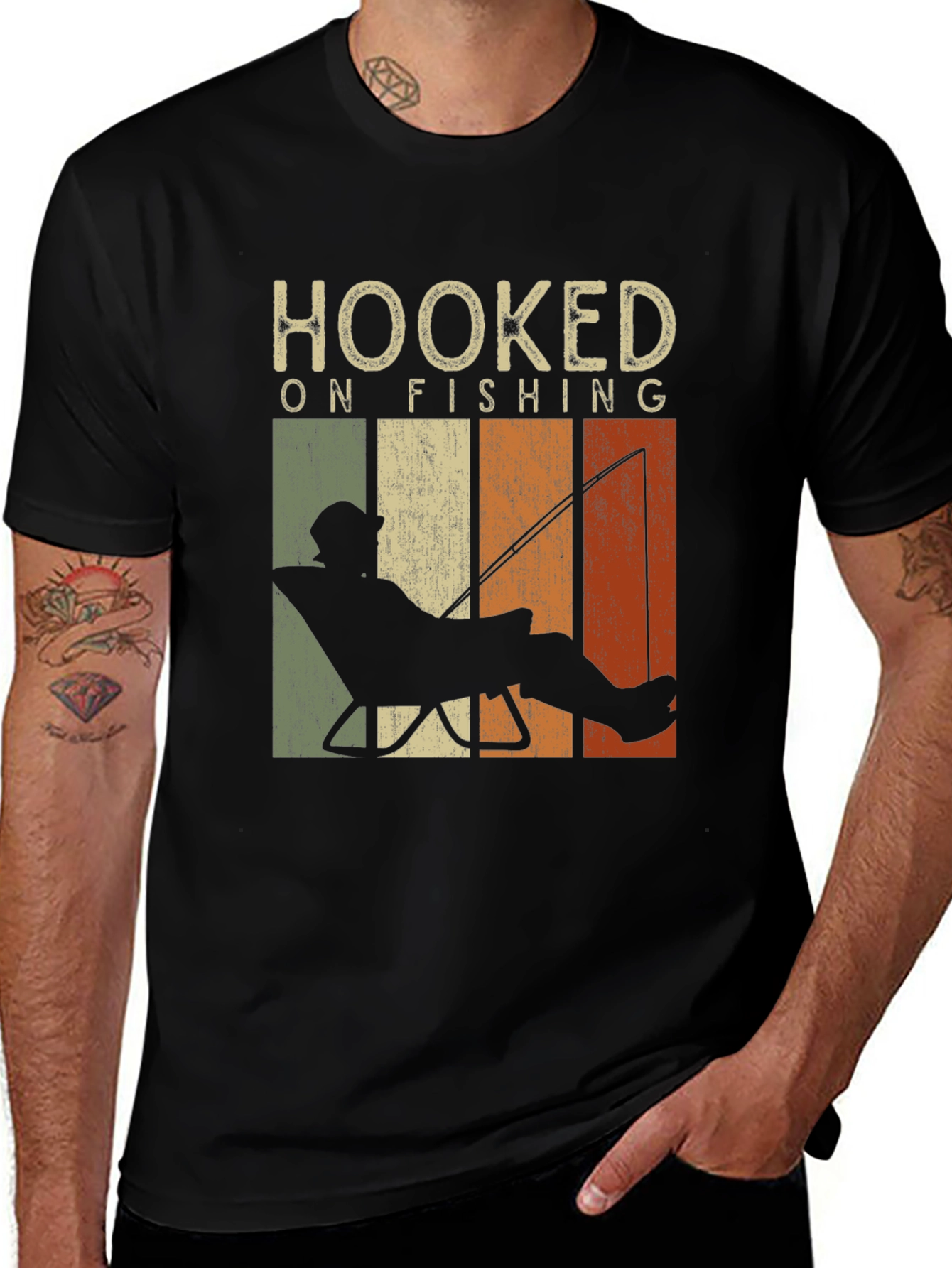 Variant 18 of Hooked on Fishing Graphic T-Shirt