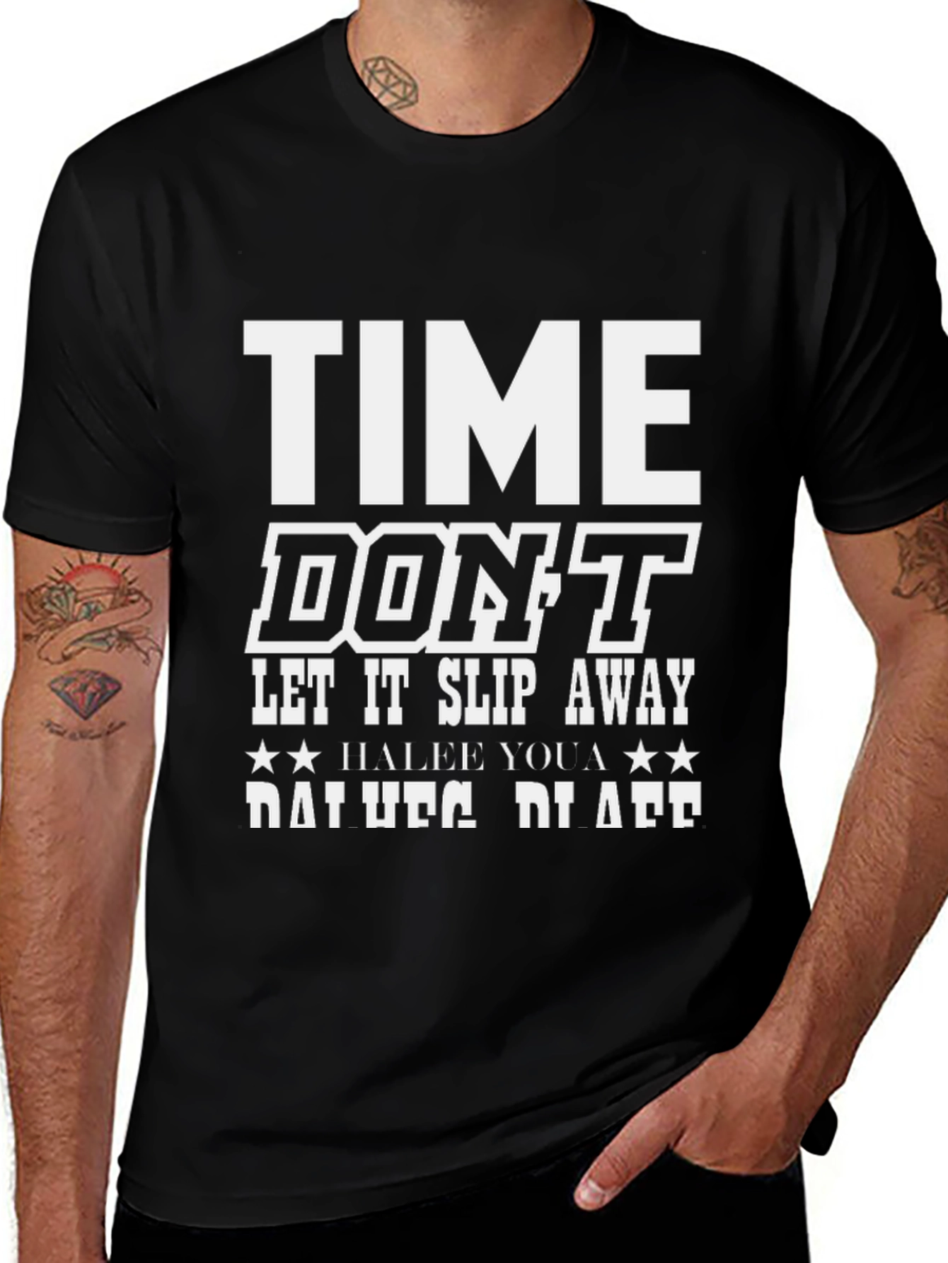 Variant 15 of Time Don't Let It Slip Away Graphic Tee - Soft Cotton Blend