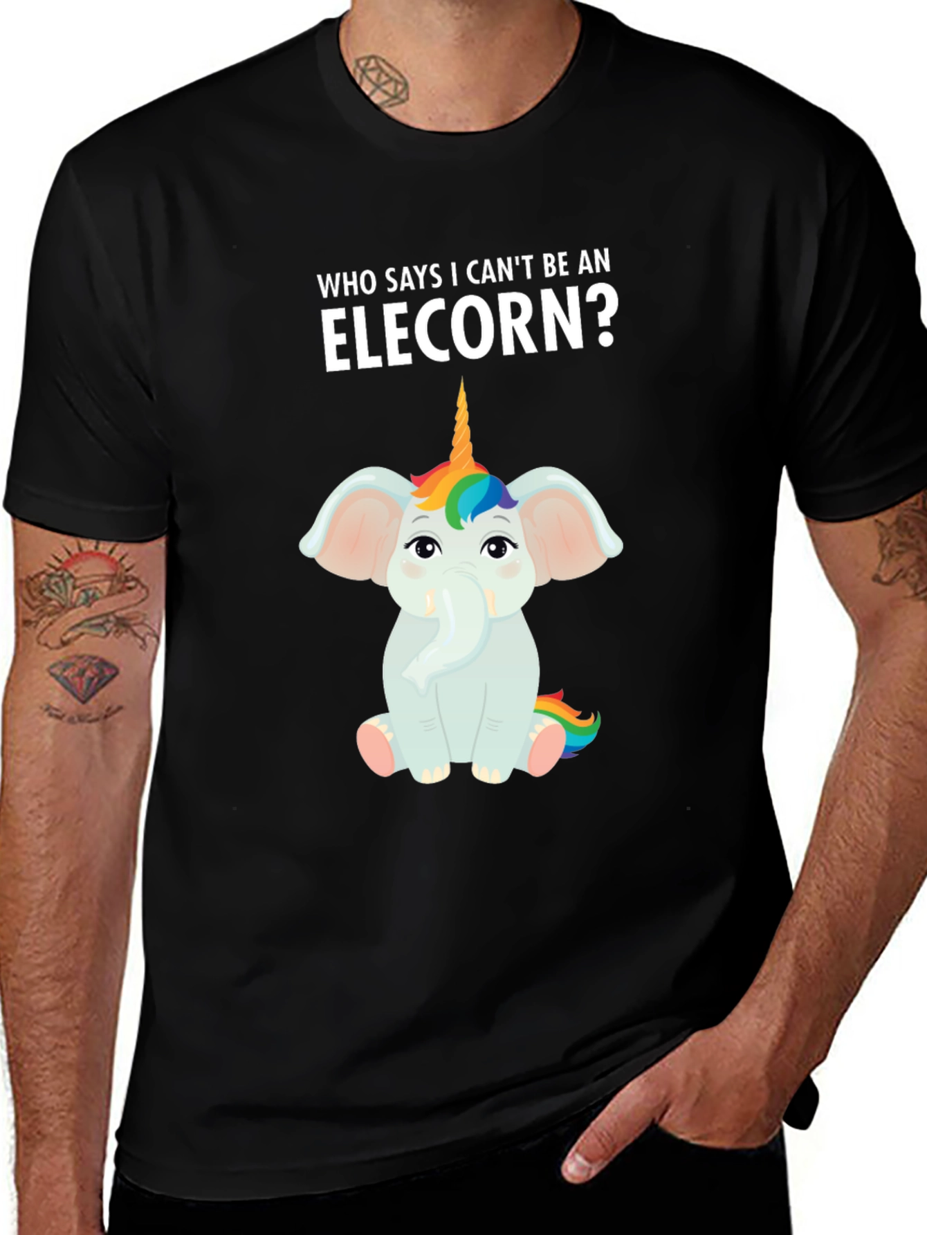 Elecorn T-Shirt - Funny Elephant Unicorn Tee
