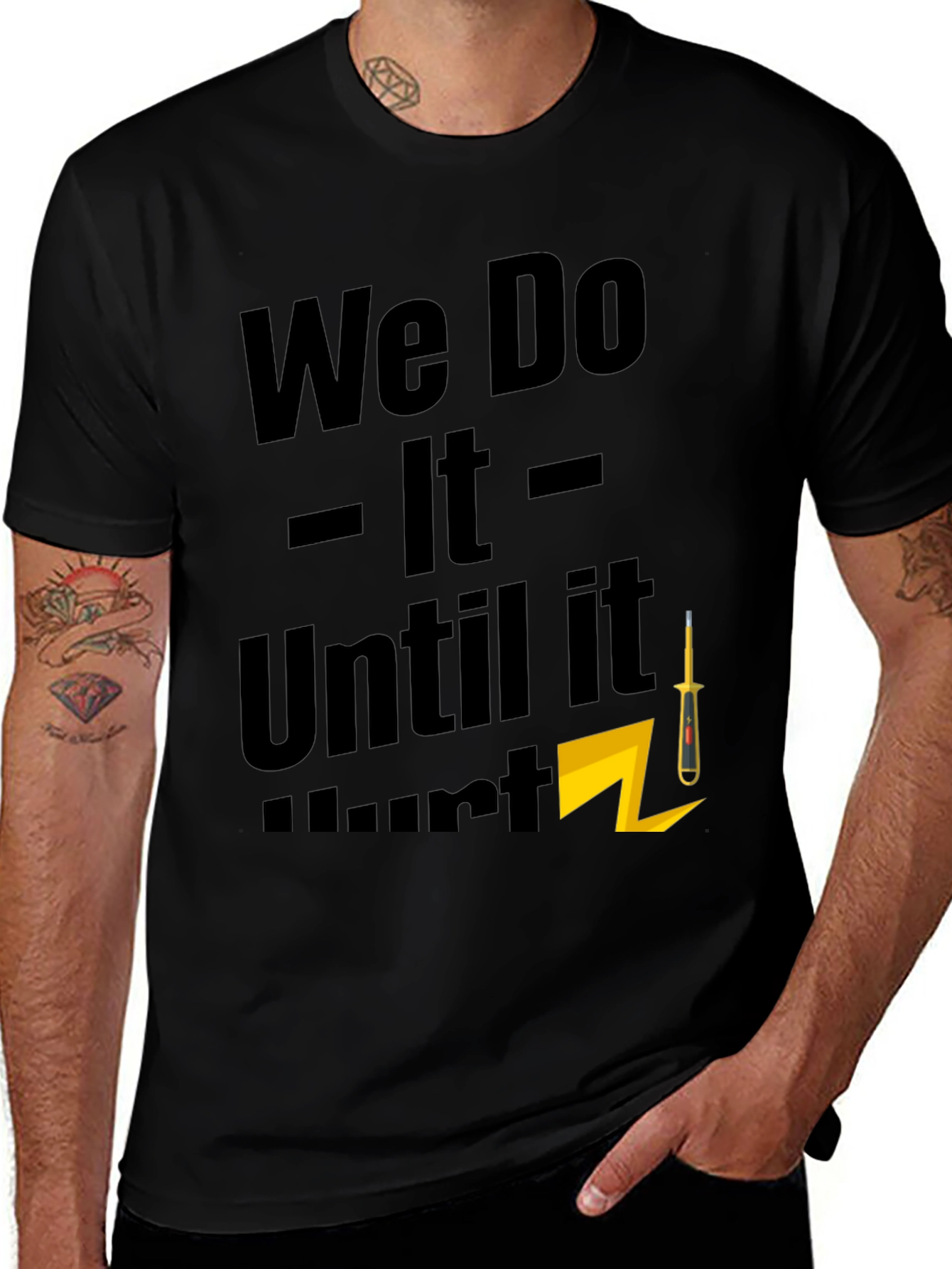 Variant 18 of Electrician Humor T-Shirt - We Do It Until It Hertz!