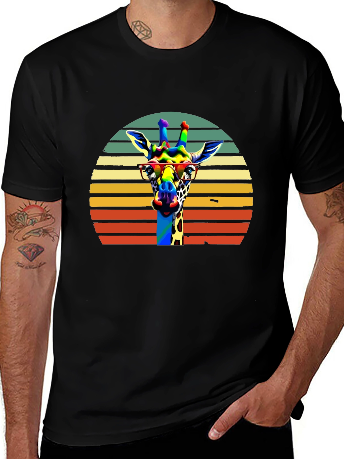 Variant 8 of Rainbow Giraffe T-Shirt