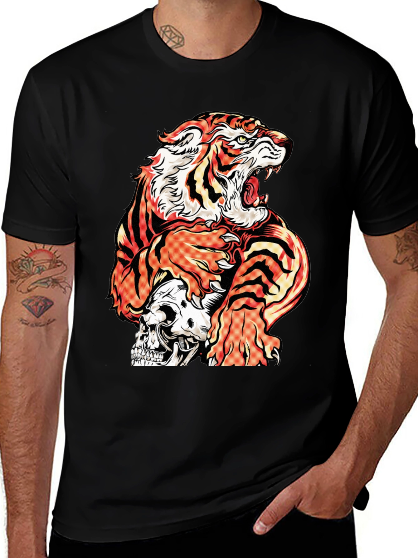 Variant 25 of Tiger Skull Graphic T-Shirt - Bold Statement Tee