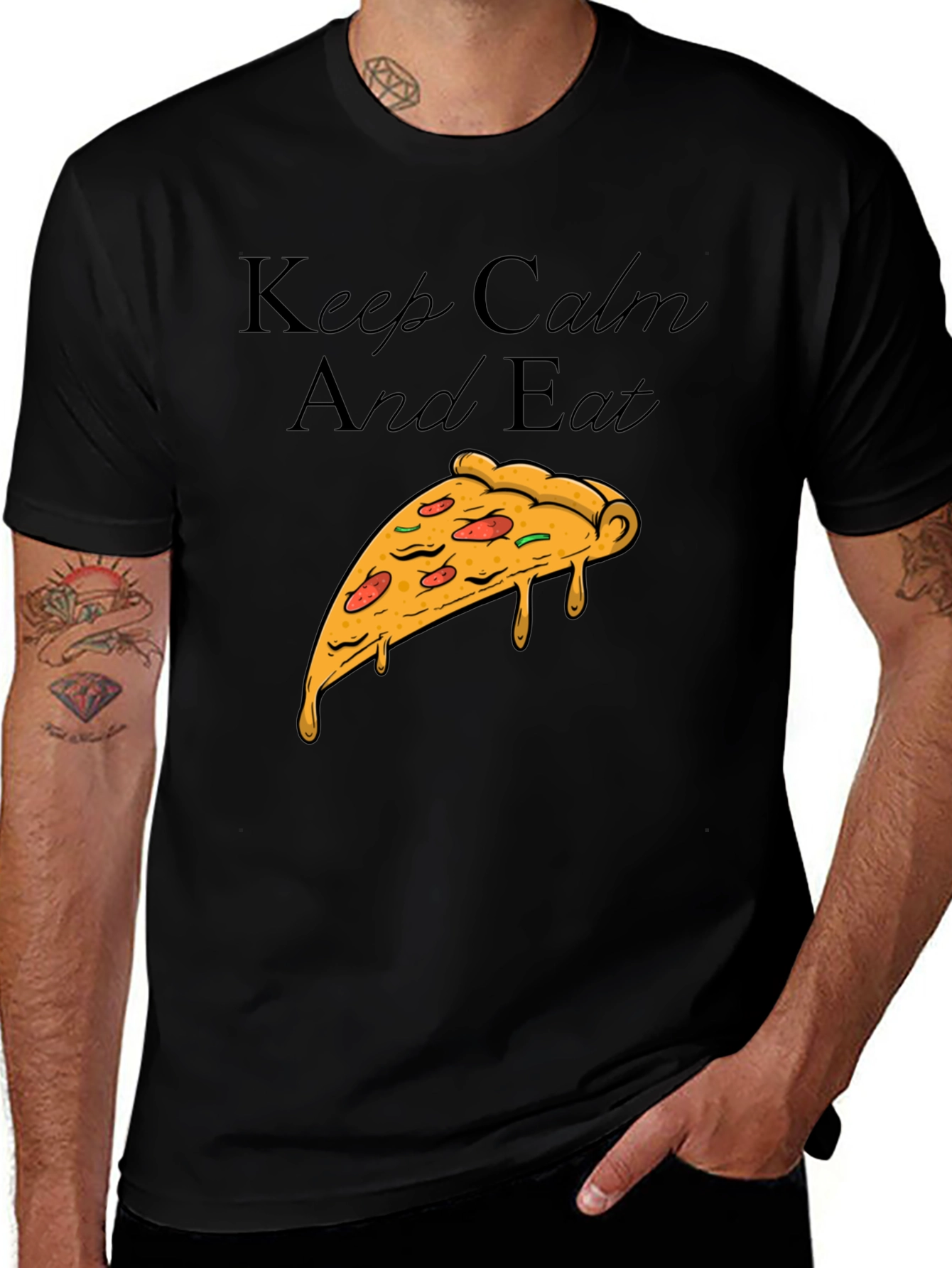 Variant 24 of Keep Calm and Eat Pizza T-Shirt