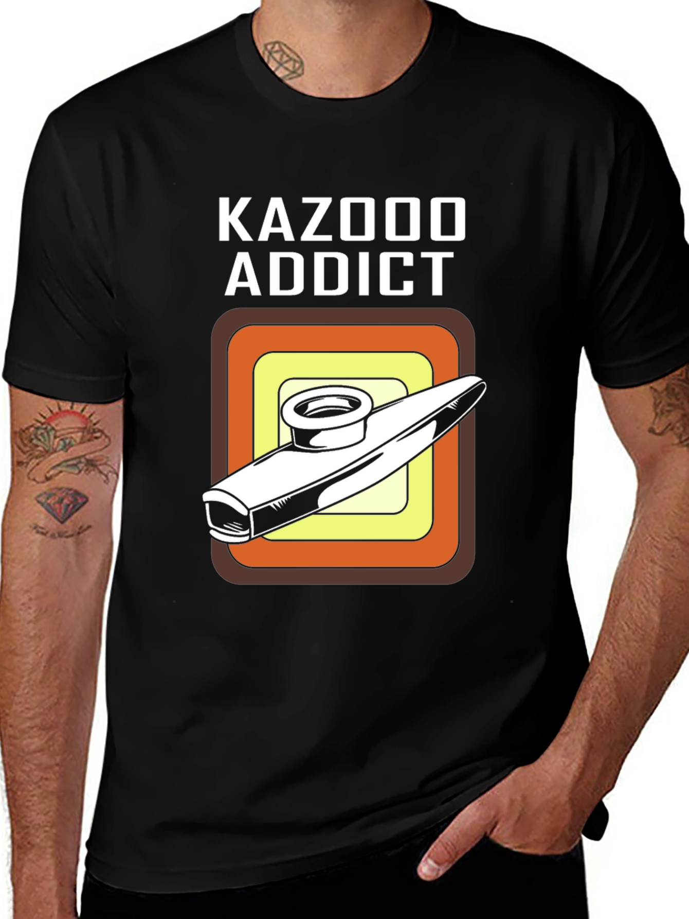 Variant 16 of Kazoo Addict T-Shirt - Musical Instrument Novelty Tee