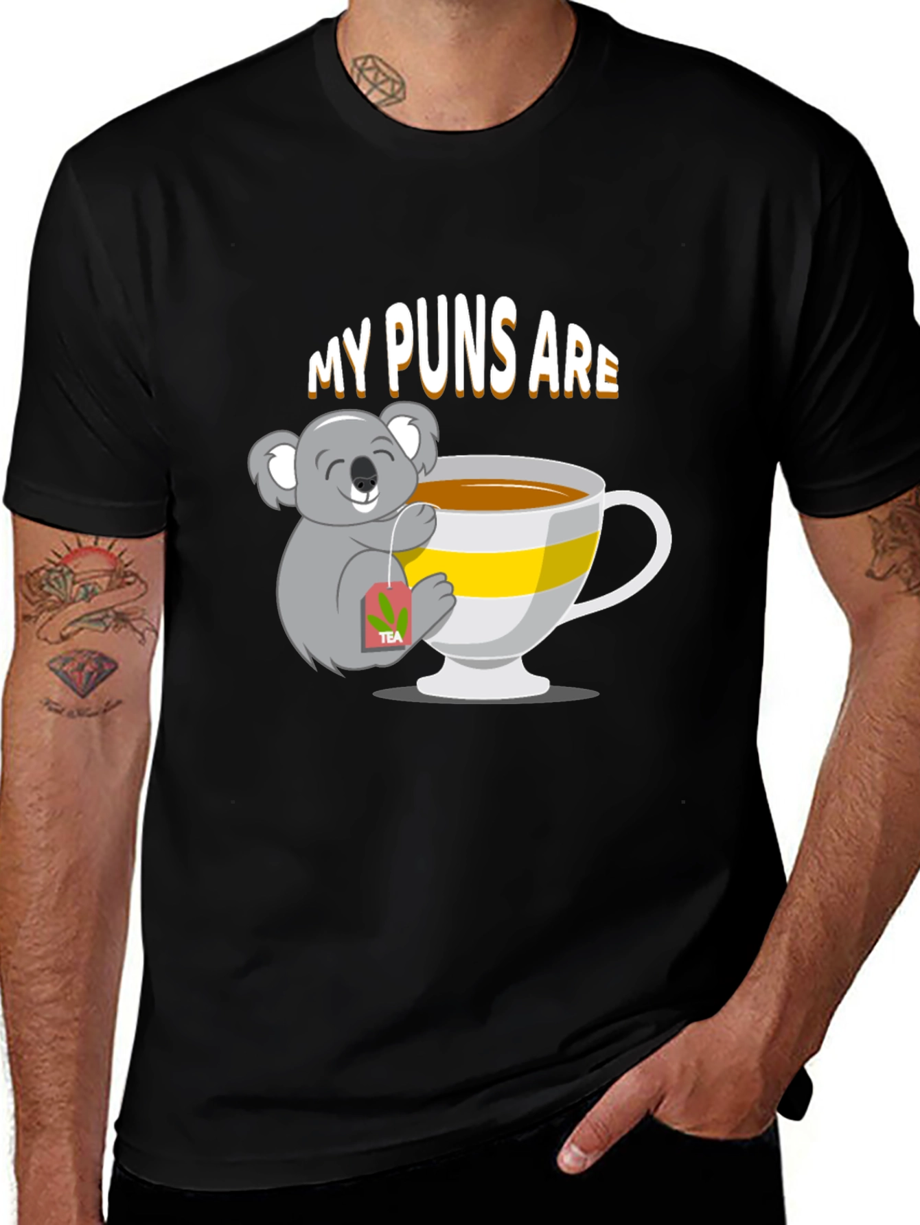 Variant 9 of Koala Tea Puns T-Shirt