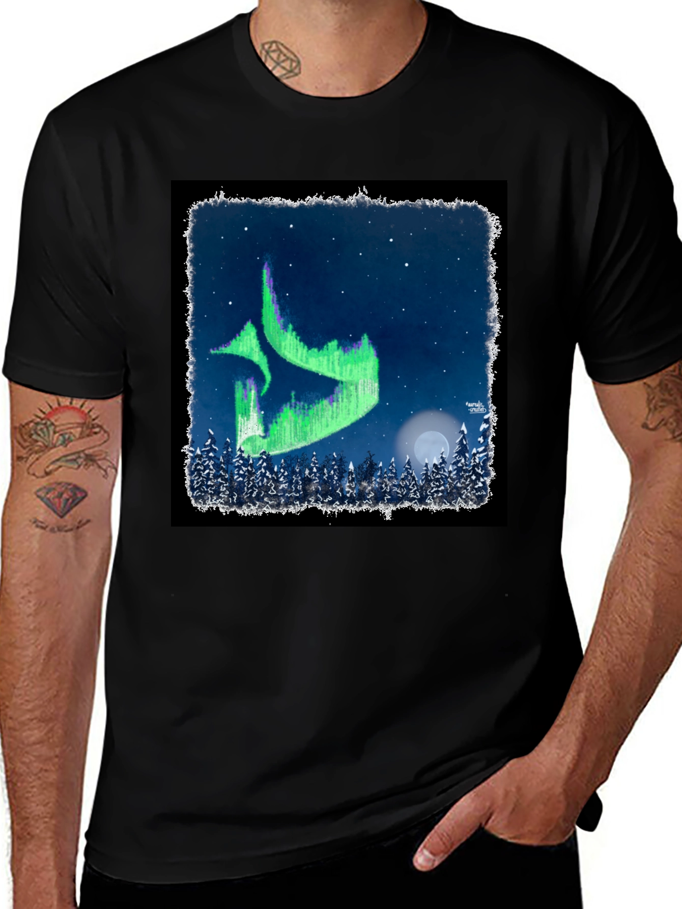 Aurora Borealis T-Shirt, Northern Lights Graphic Tee