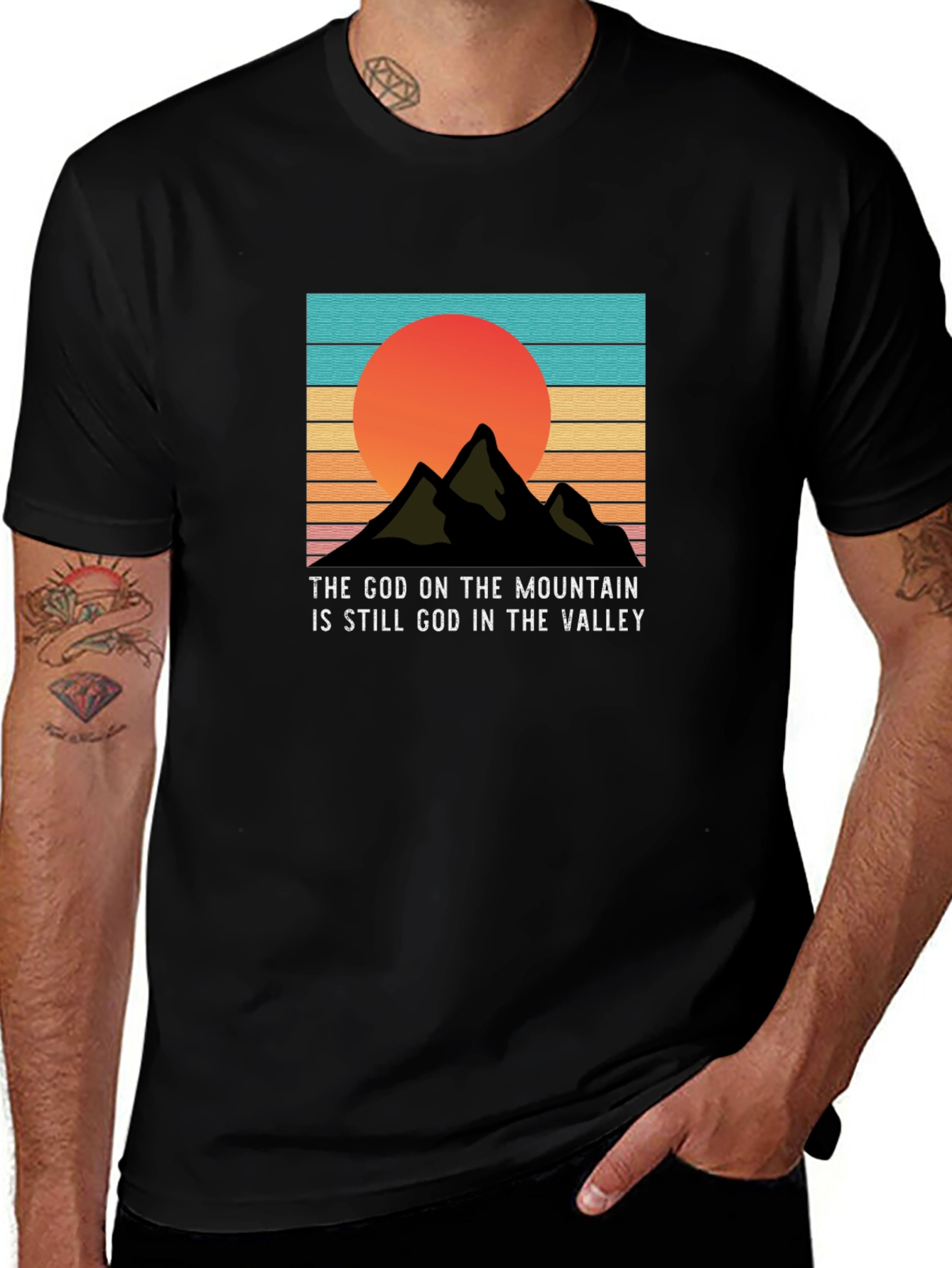 Variant 9 of Mountain Sunset Christian T-Shirt