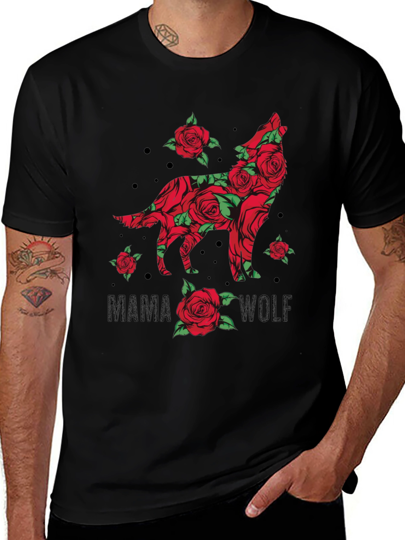 Variant 19 of Mama Wolf Rose Graphic T-Shirt