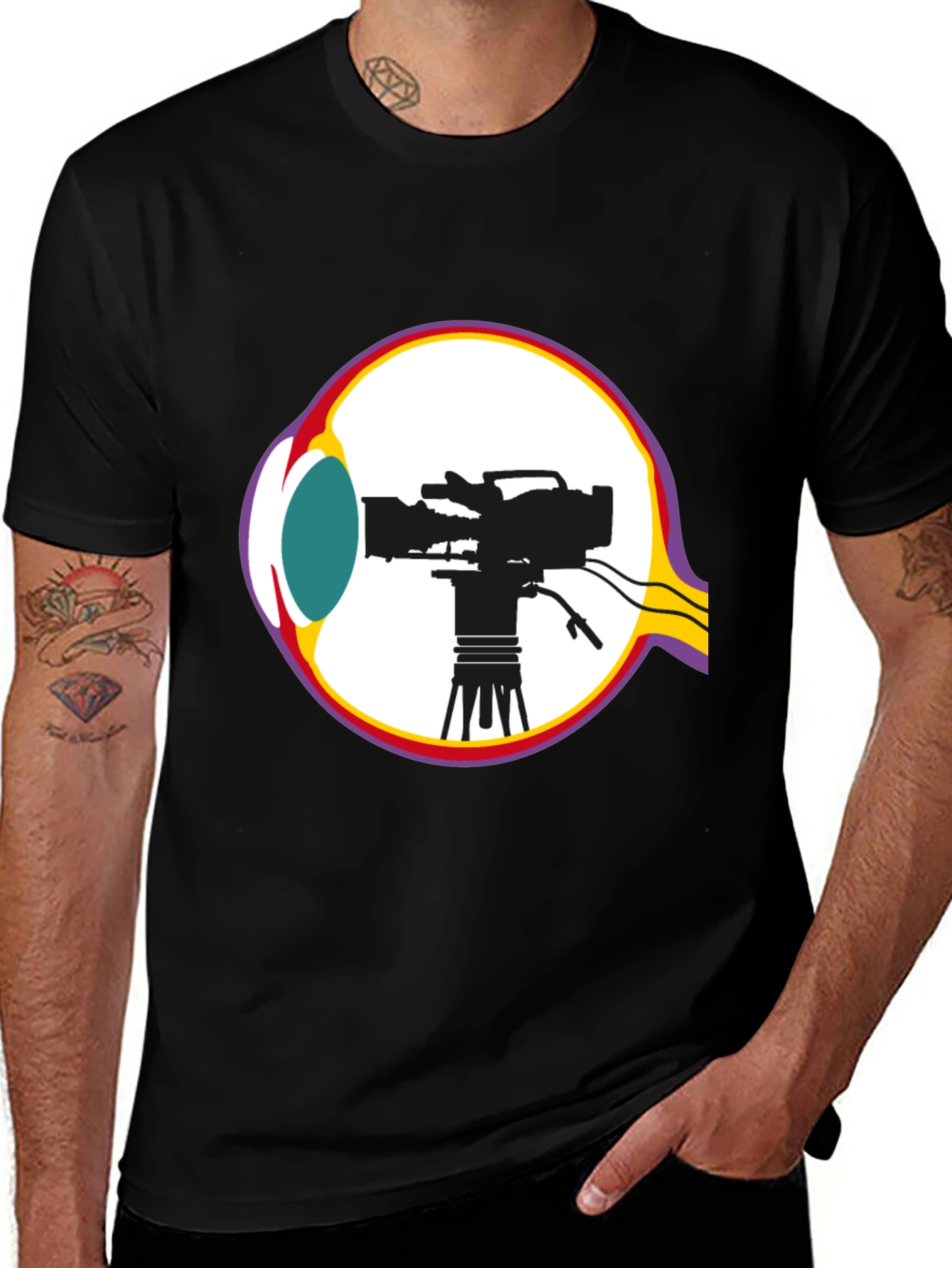 Variant 15 of Eye Camera Black T-Shirt