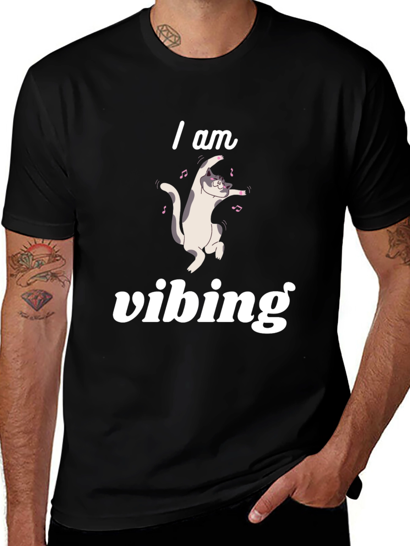 Variant 12 of I Am Vibing Cat T-Shirt