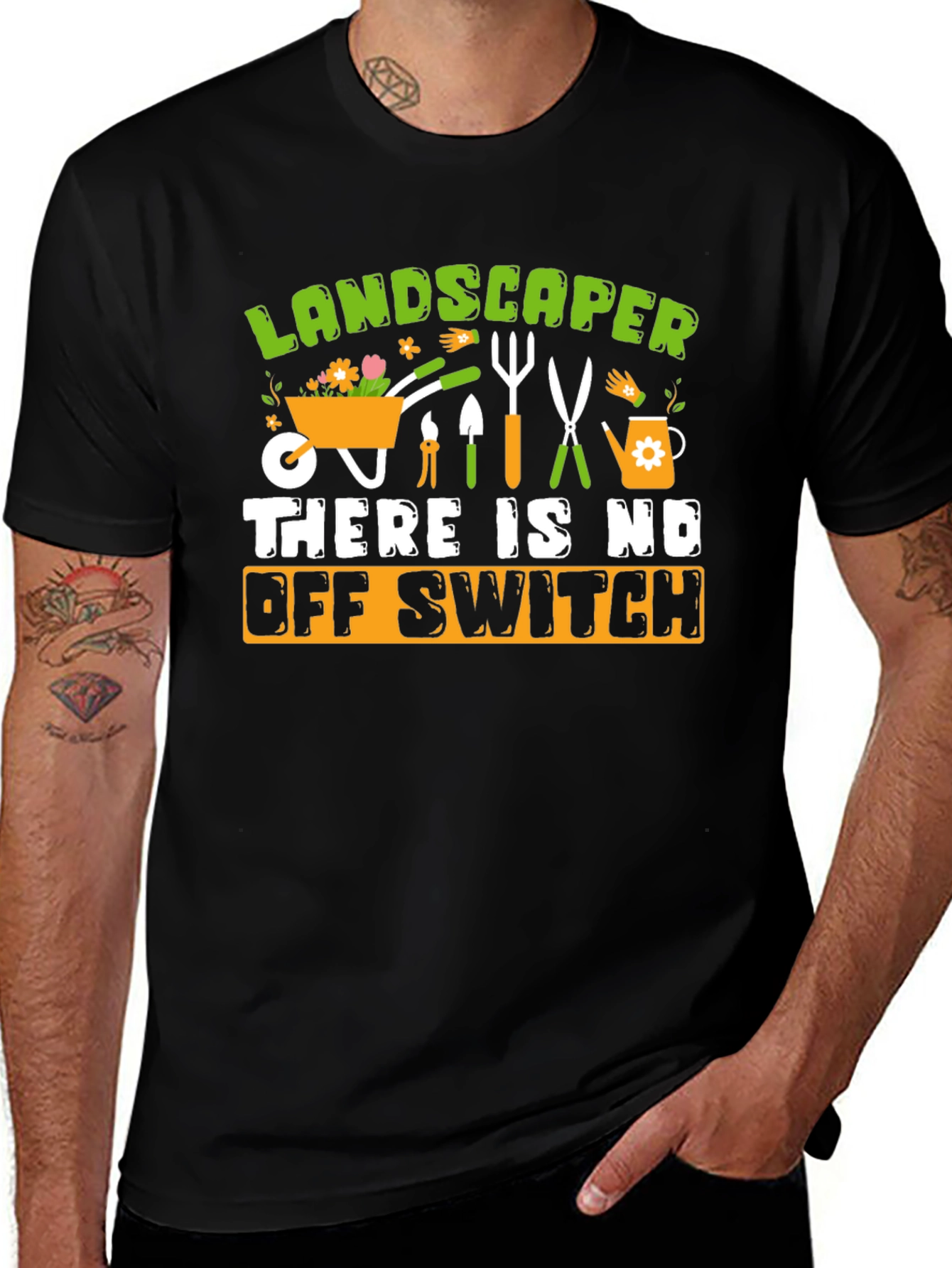 Variant 20 of Landscaper No Off Switch Graphic T-Shirt