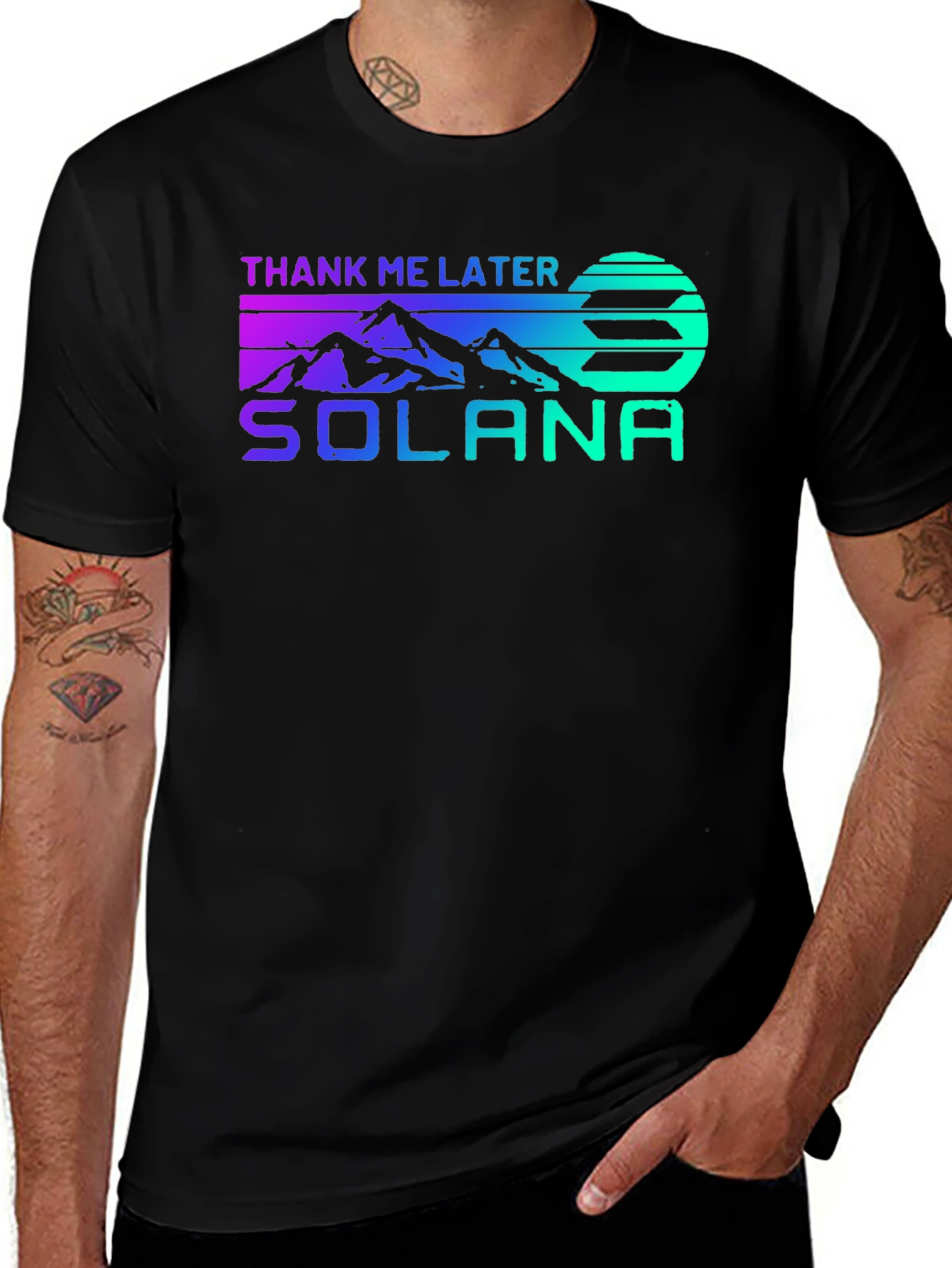 Variant 30 of Solana Crypto Thank Me Later Graphic T-Shirt