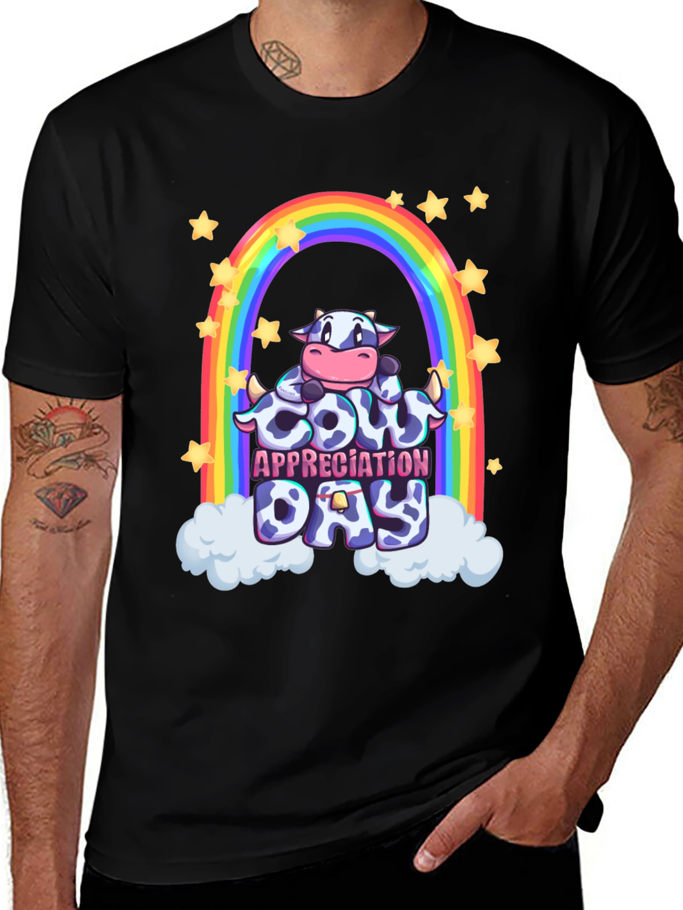 Cow Appreciation Day Rainbow T-Shirt