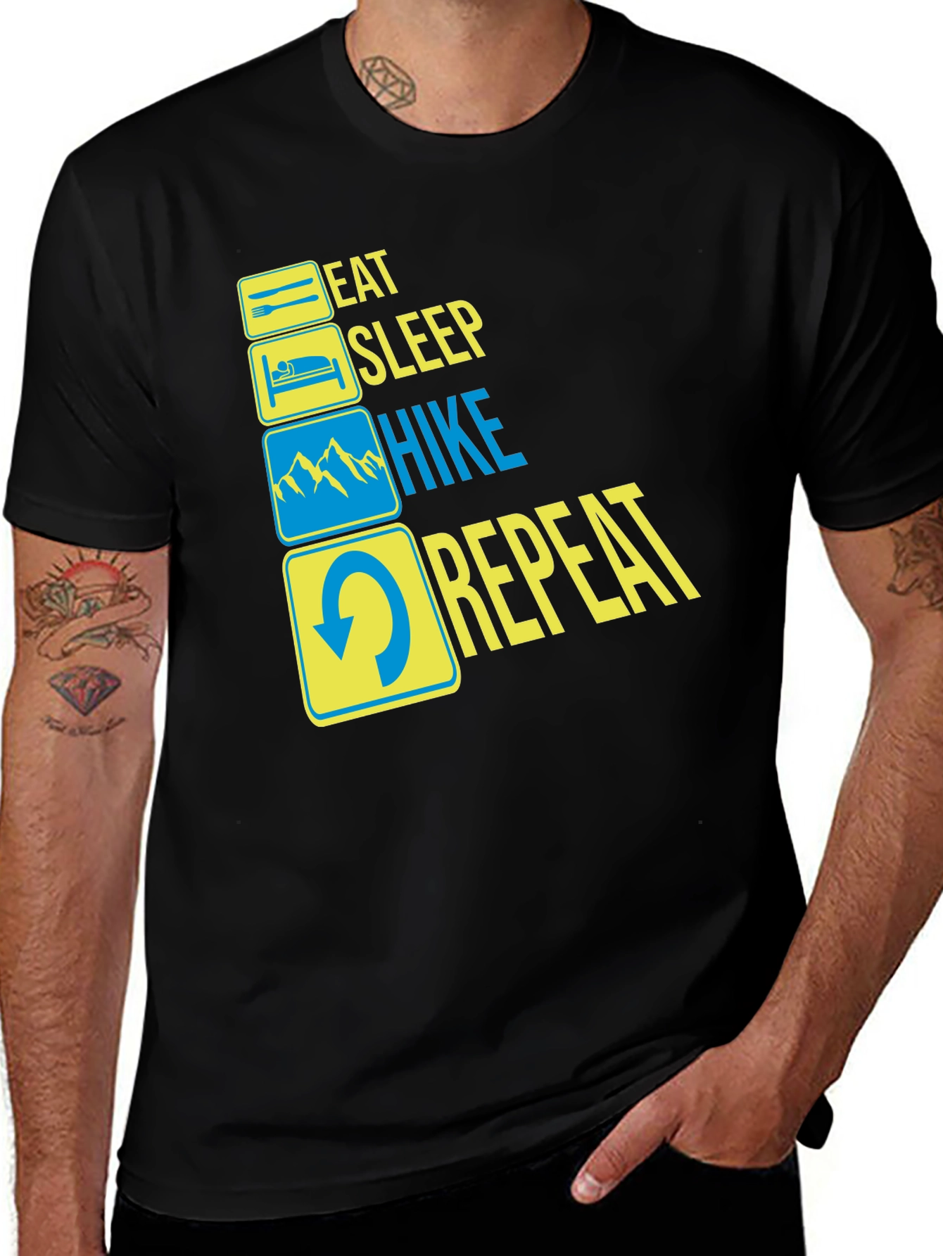 Variant 16 of Eat Sleep Hike Repeat Graphic T-Shirt