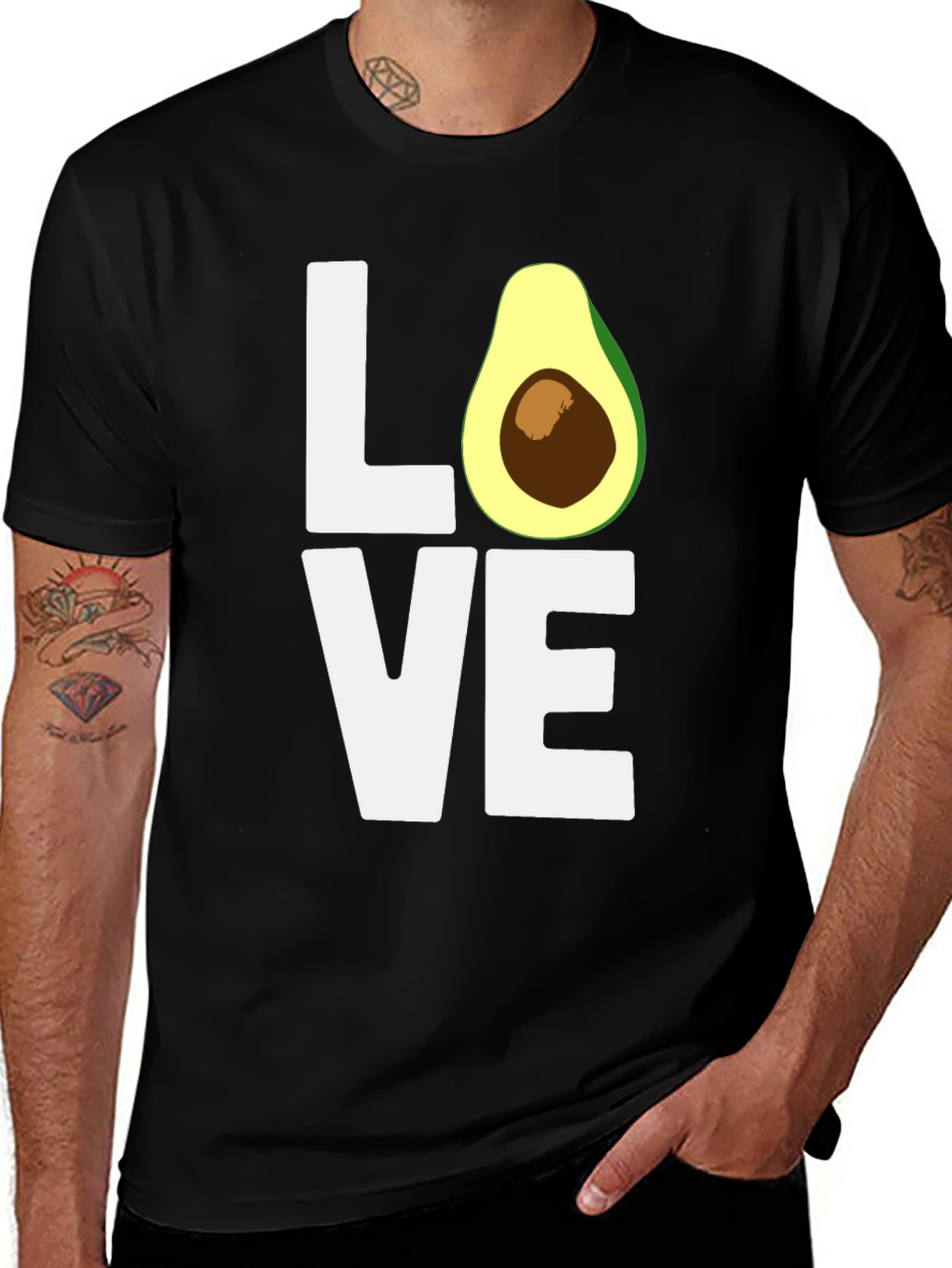 Variant 20 of Avocado Love Graphic T-Shirt -  Casual Style