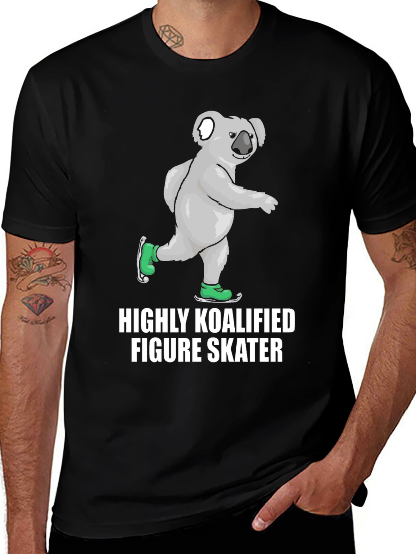 Variant 12 of Highly Koalified Figure Skater Graphic Tee