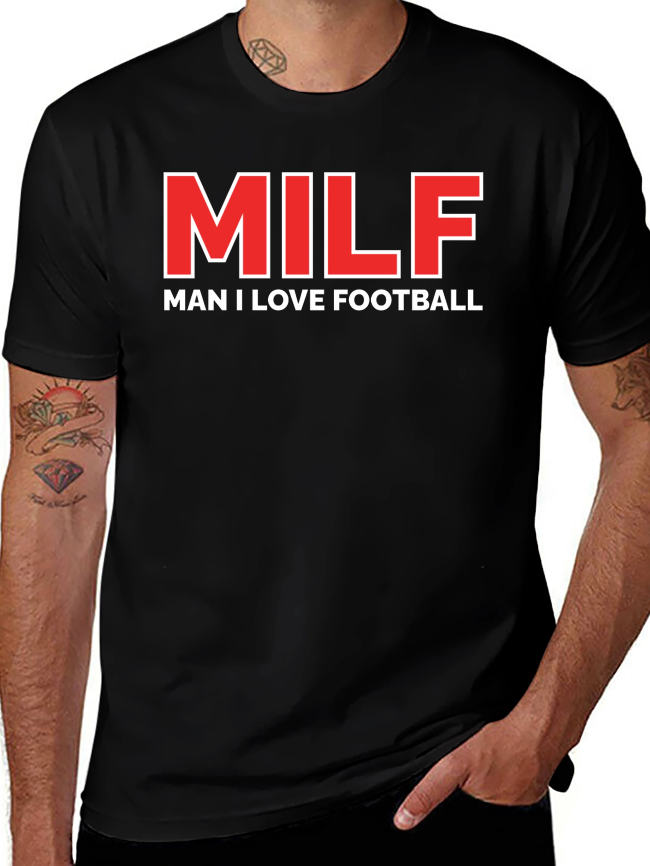 MILF Man I Love Football Graphic T-Shirt