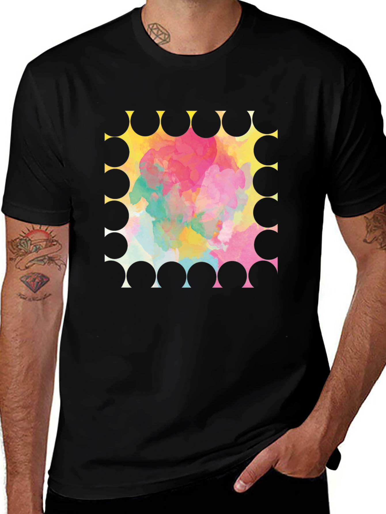 Variant 27 of Abstract Watercolor Graphic T-Shirt