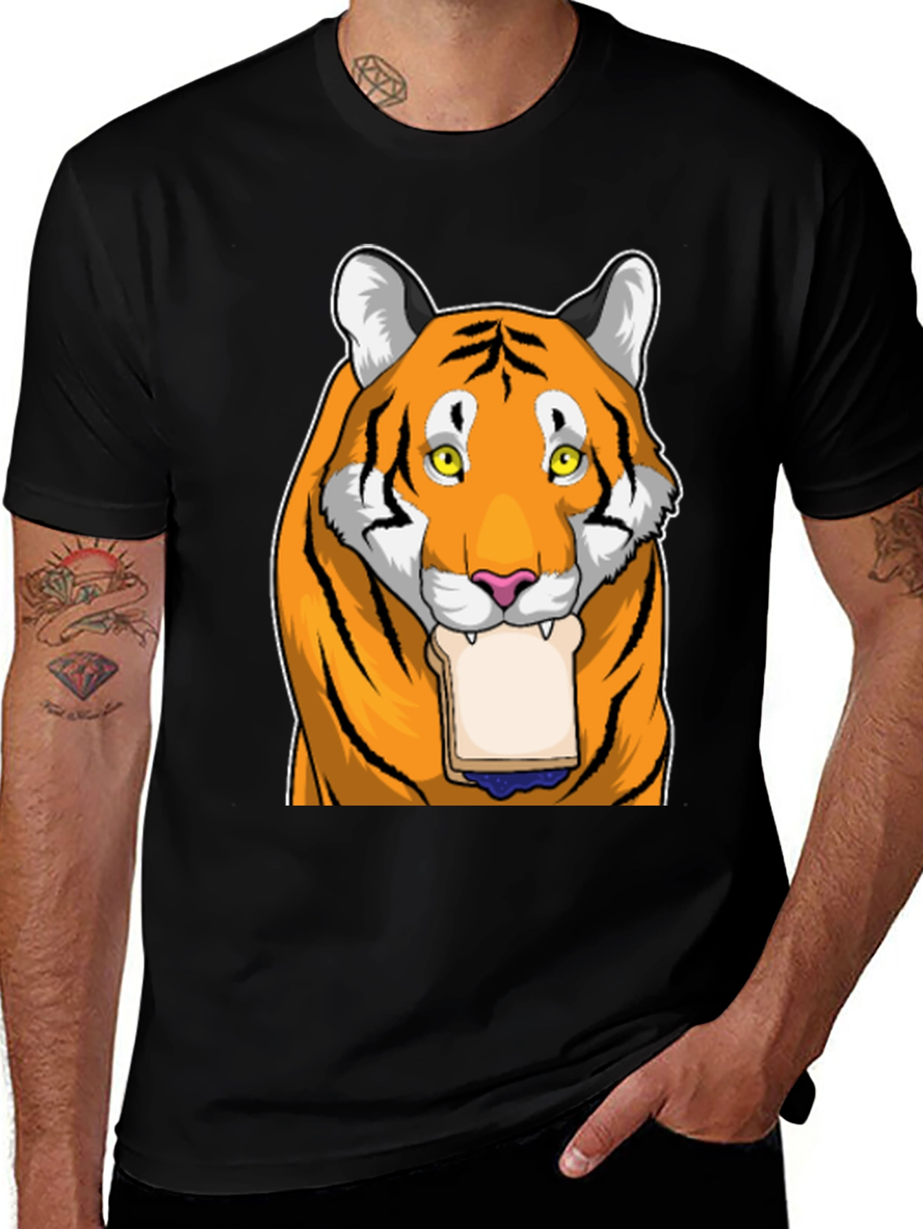 Variant 13 of Tiger Eating Bread T-Shirt
