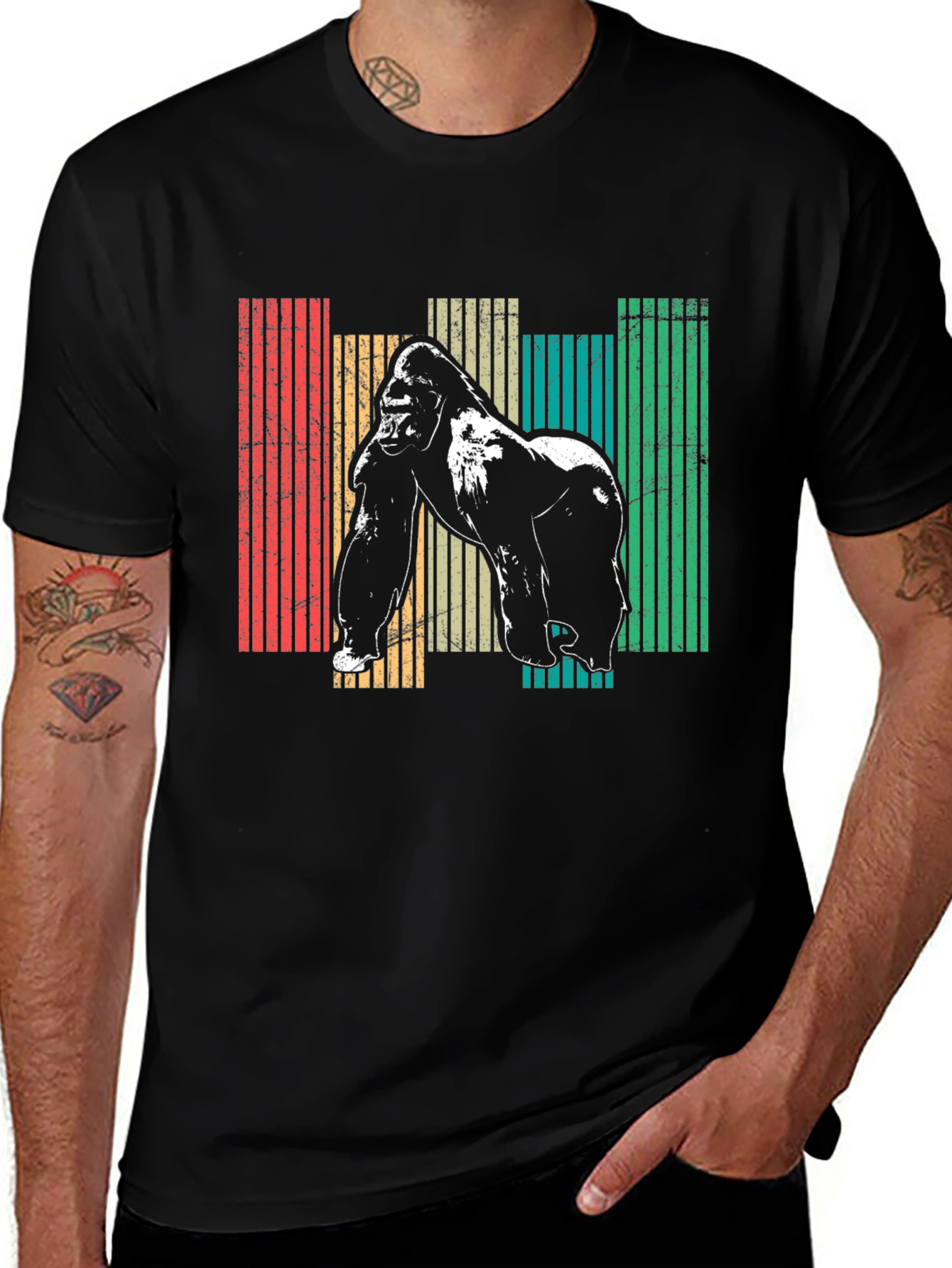 Variant 8 of Retro Gorilla Graphic T-Shirt