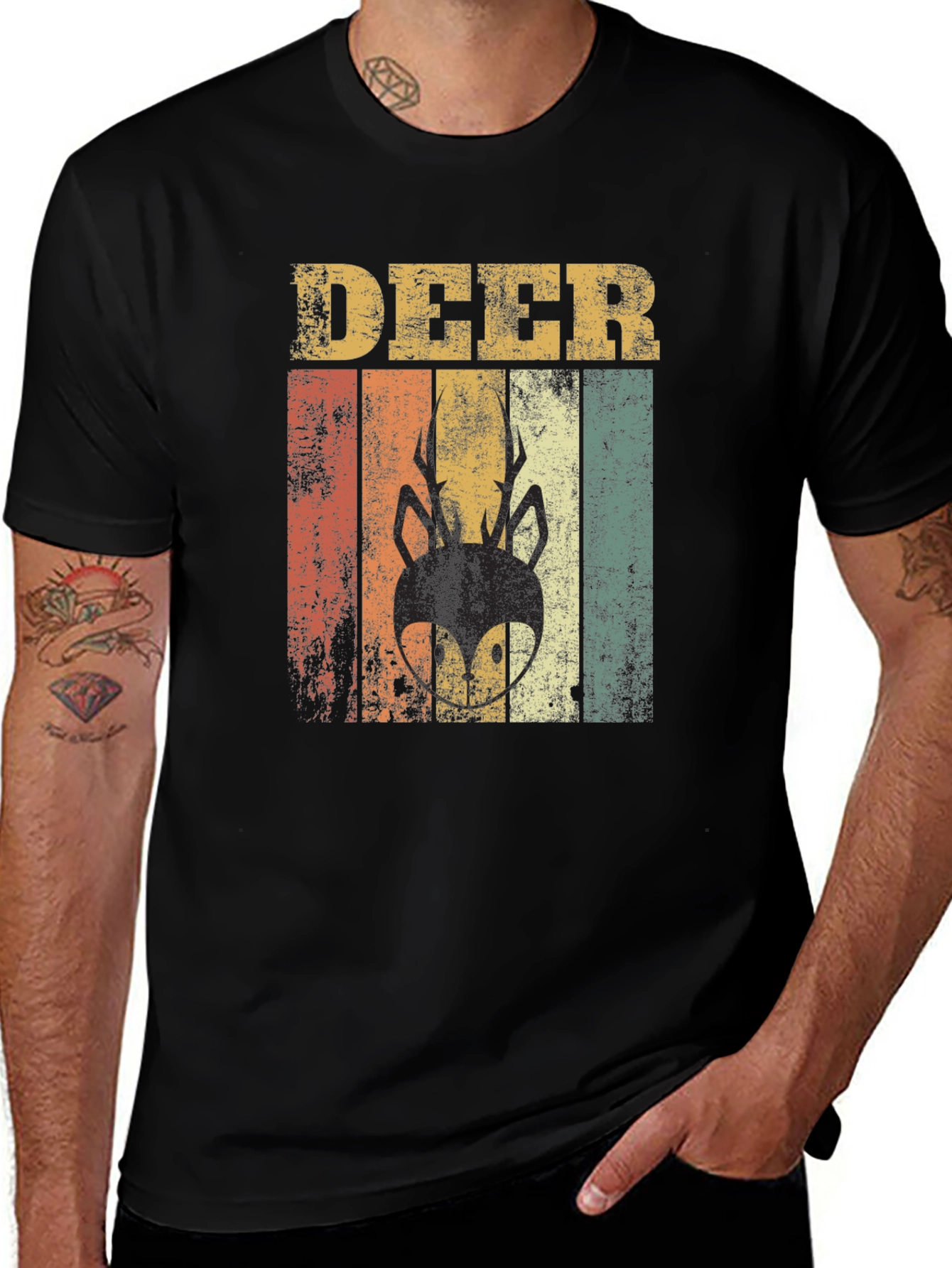 Variant 15 of Vintage Deer Graphic Tee | Retro Animal T-Shirt