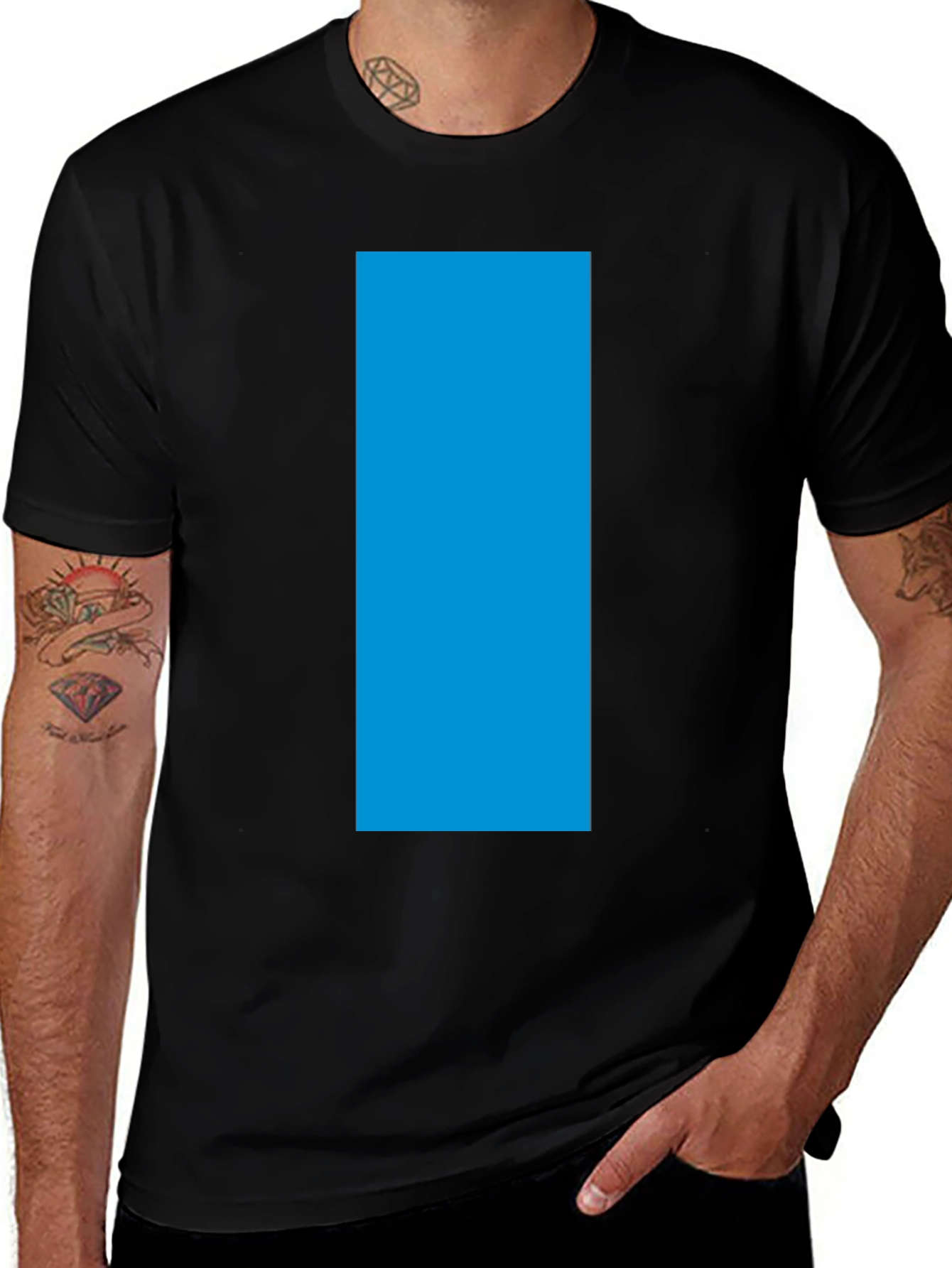 Variant 19 of Men's Black Graphic Tee - Modern Minimalist Design