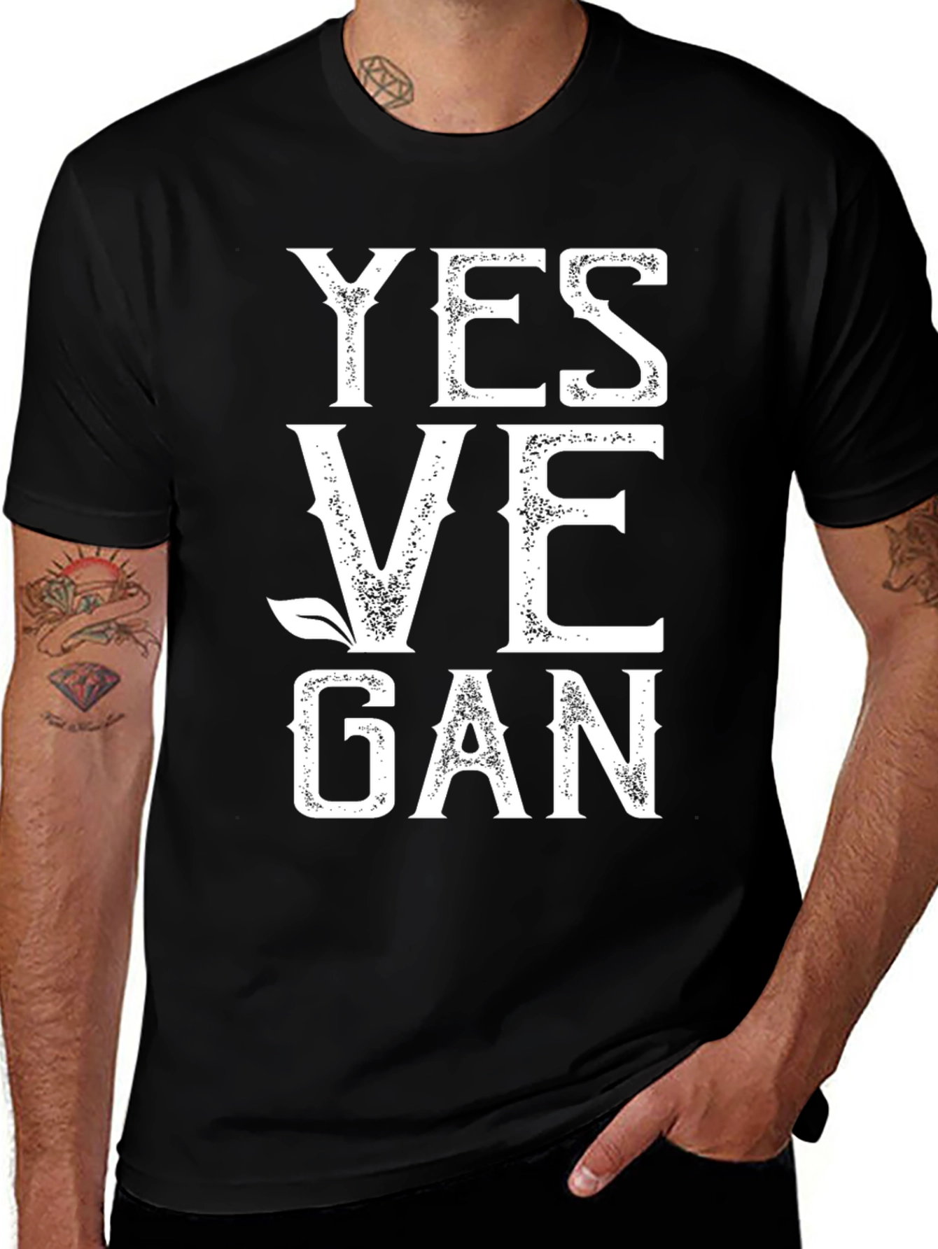 Variant 5 of Yes Vegan T-Shirt - Plant Based Lifestyle Tee
