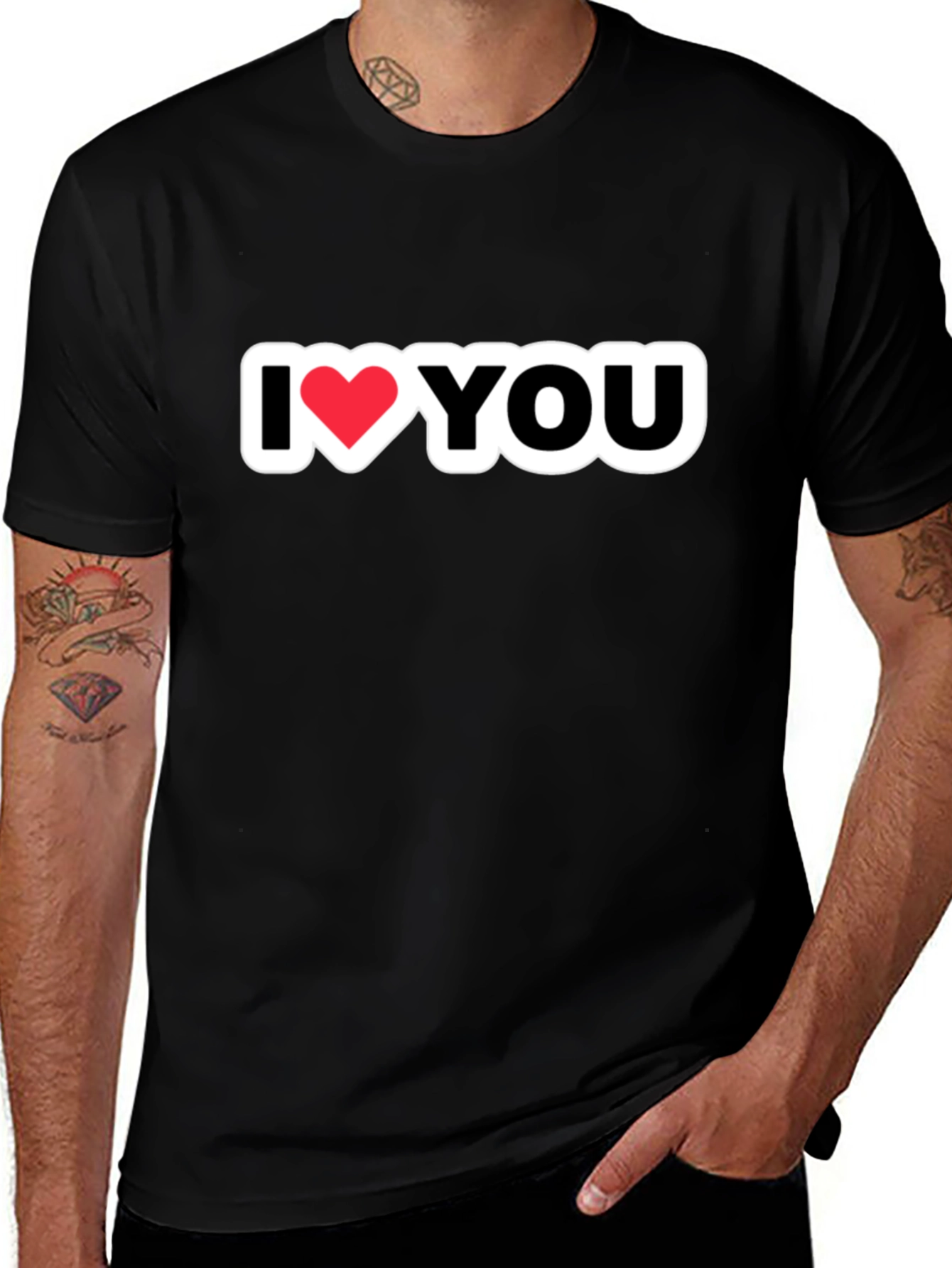 Variant 24 of I Heart You Black T-Shirt - Trendy Graphic Tee