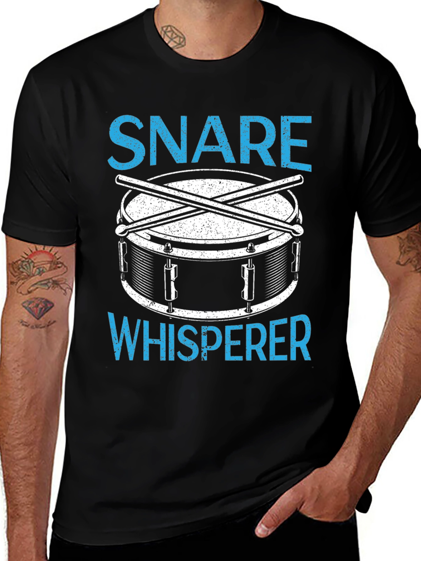 Variant 27 of Snare Whisperer Drummer T-Shirt - Music Lover Tee