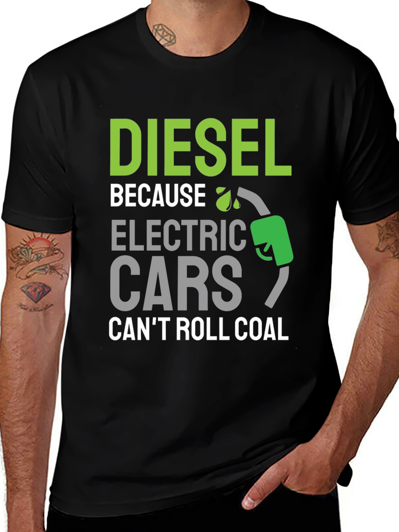 Variant 7 of Diesel Because Electric Cars Can't Roll Coal T-Shirt