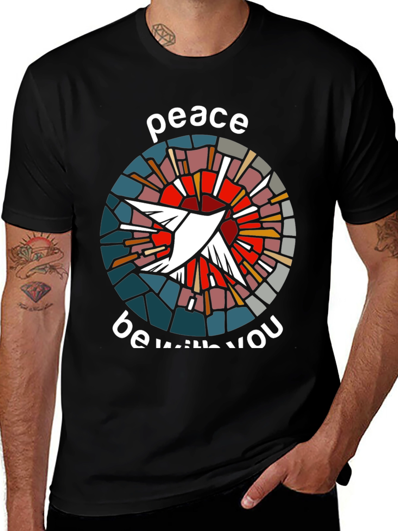 Variant 8 of Peace Be With You Dove Graphic T-Shirt
