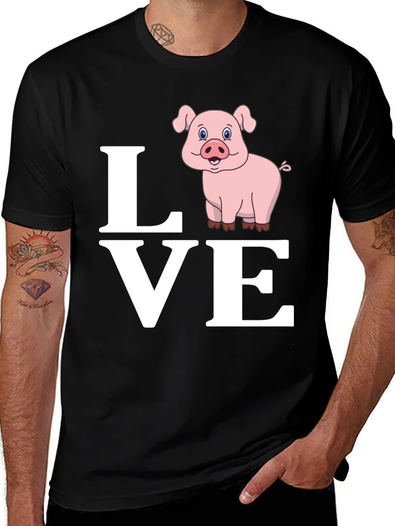 Variant 11 of Love Pig Graphic Tee - Cute & Stylish