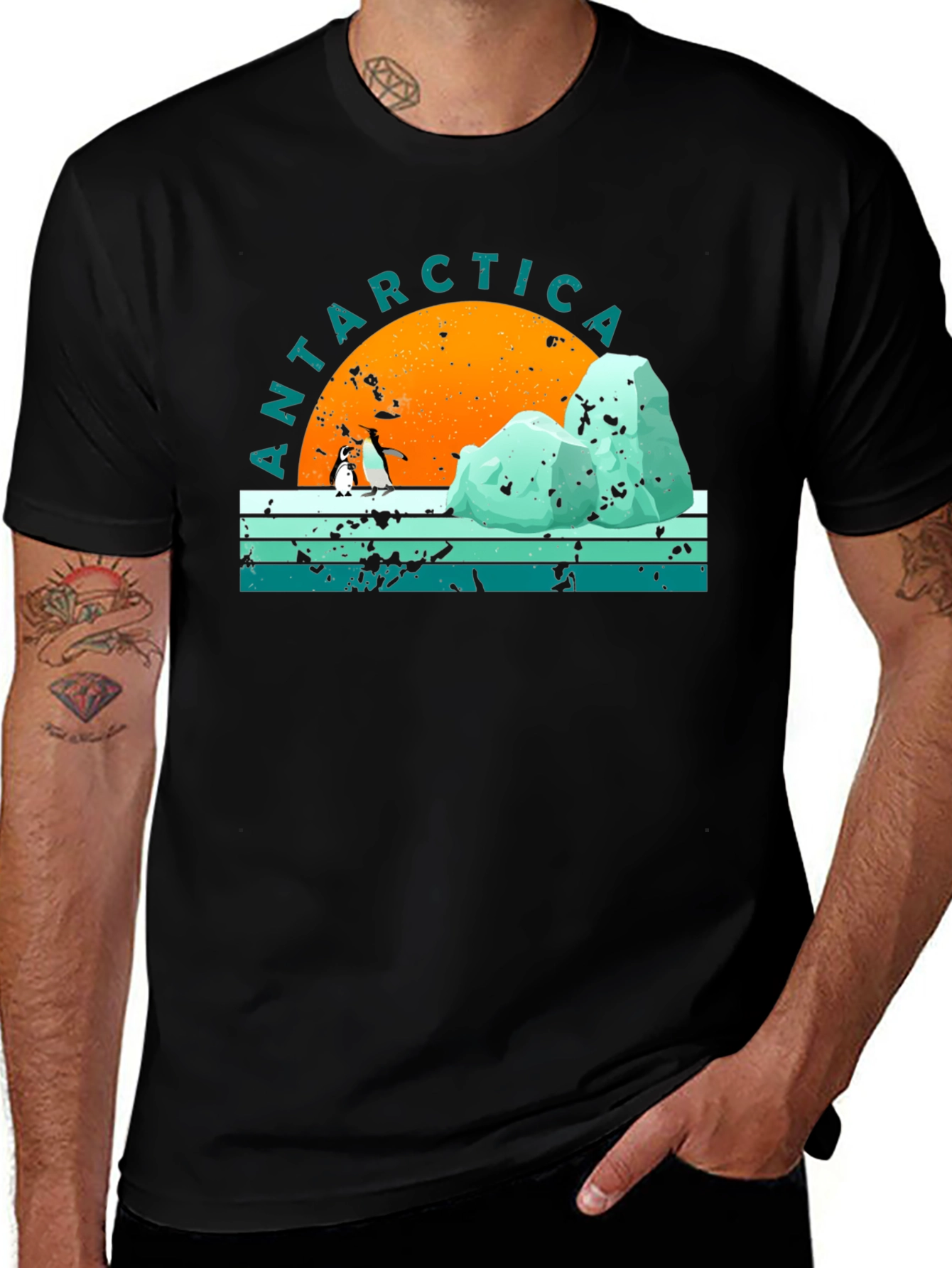 Antarctica Penguin Graphic T-Shirt