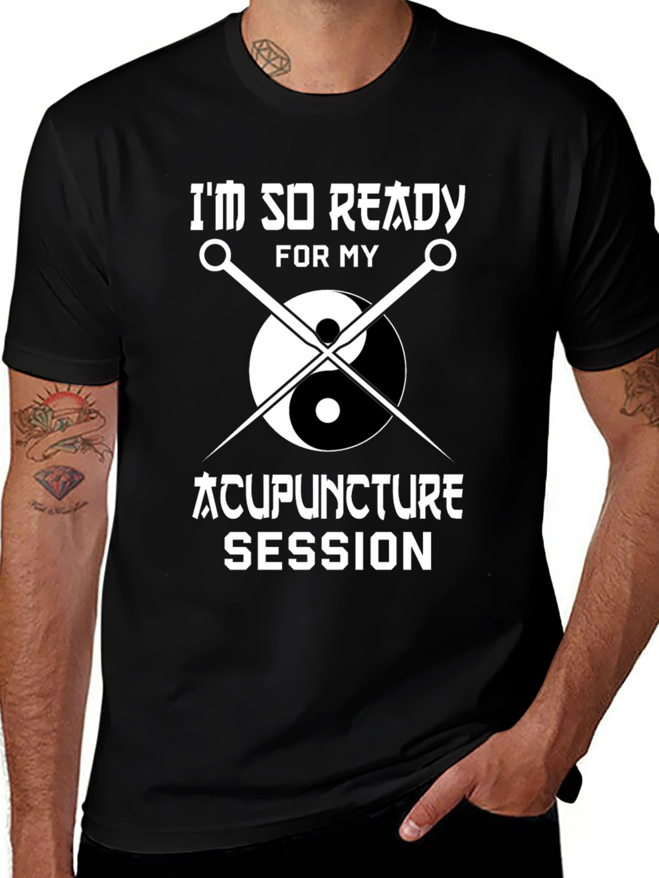 Acupuncture Session Ready T-Shirt Yin Yang Needles