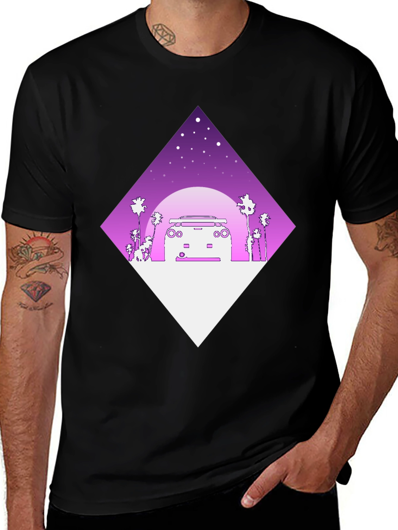 Variant 13 of Retro Wave Car Graphic Tee