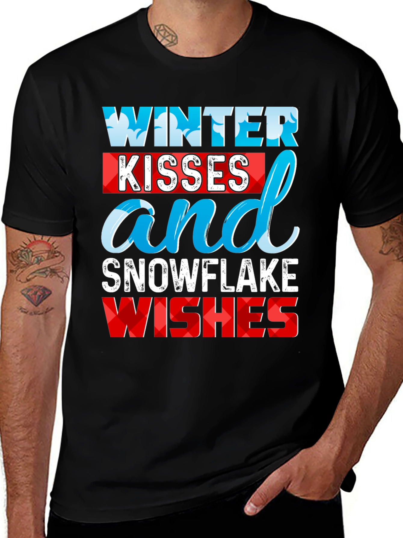 Winter Kisses Snowflake Wishes Graphic Tee