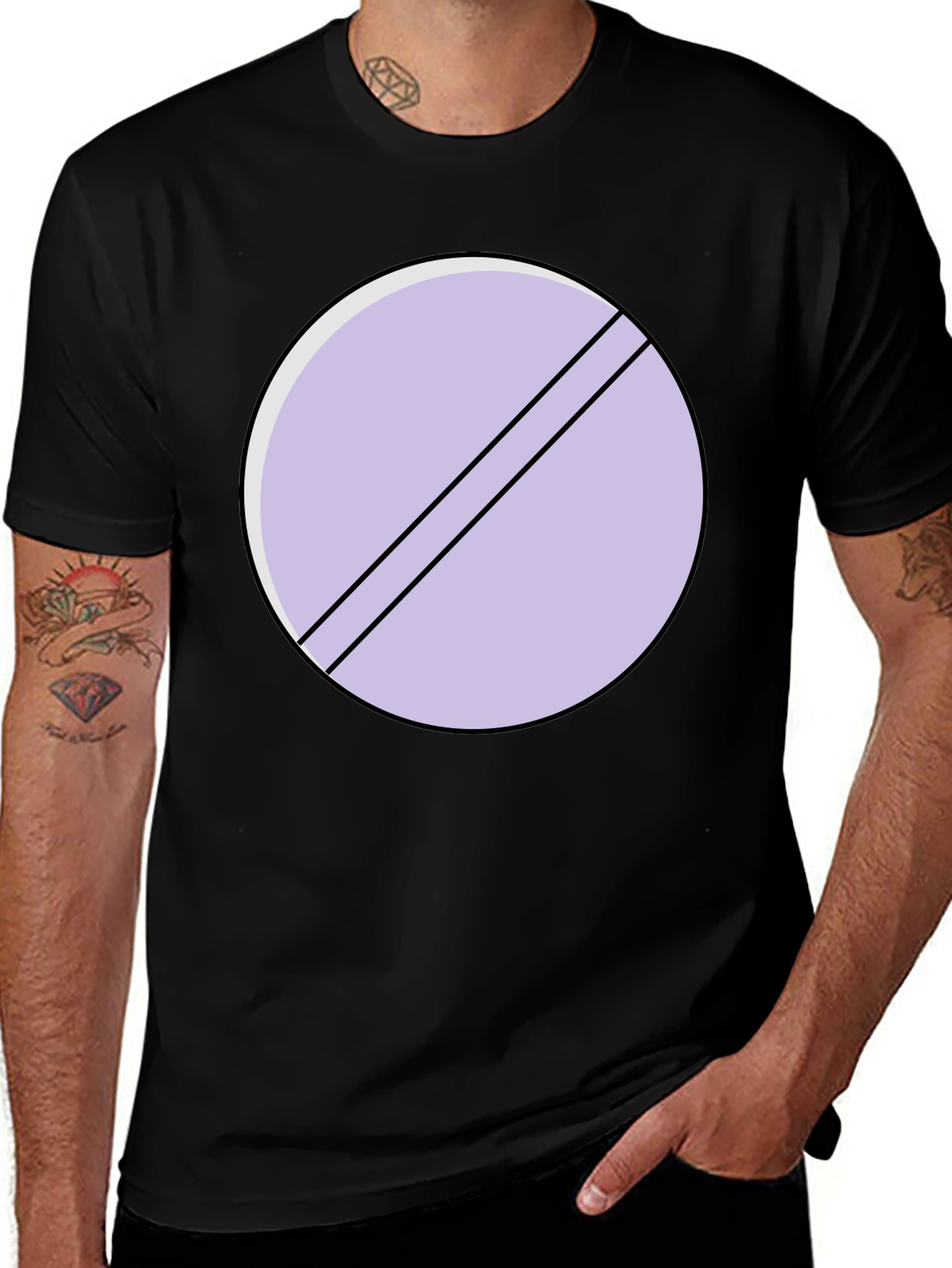 Variant 23 of Modern Graphic Tee - Abstract Design Black Shirt