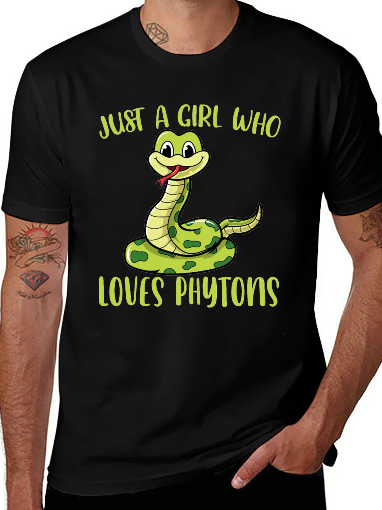 Variant 15 of Just A Girl Who Loves Phytoons Black T-Shirt
