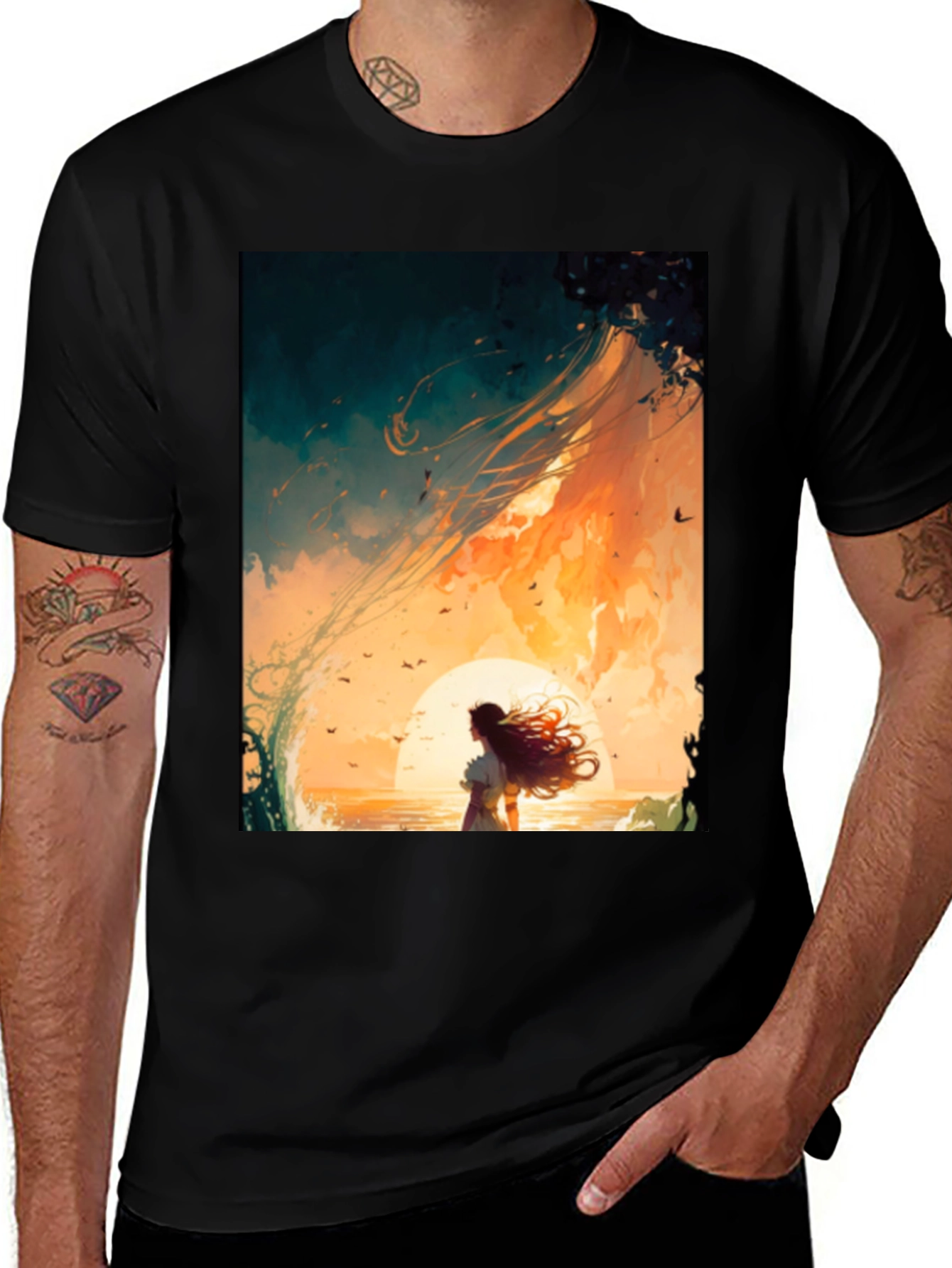 Variant 18 of Sunset Dreamscape Graphic Tee